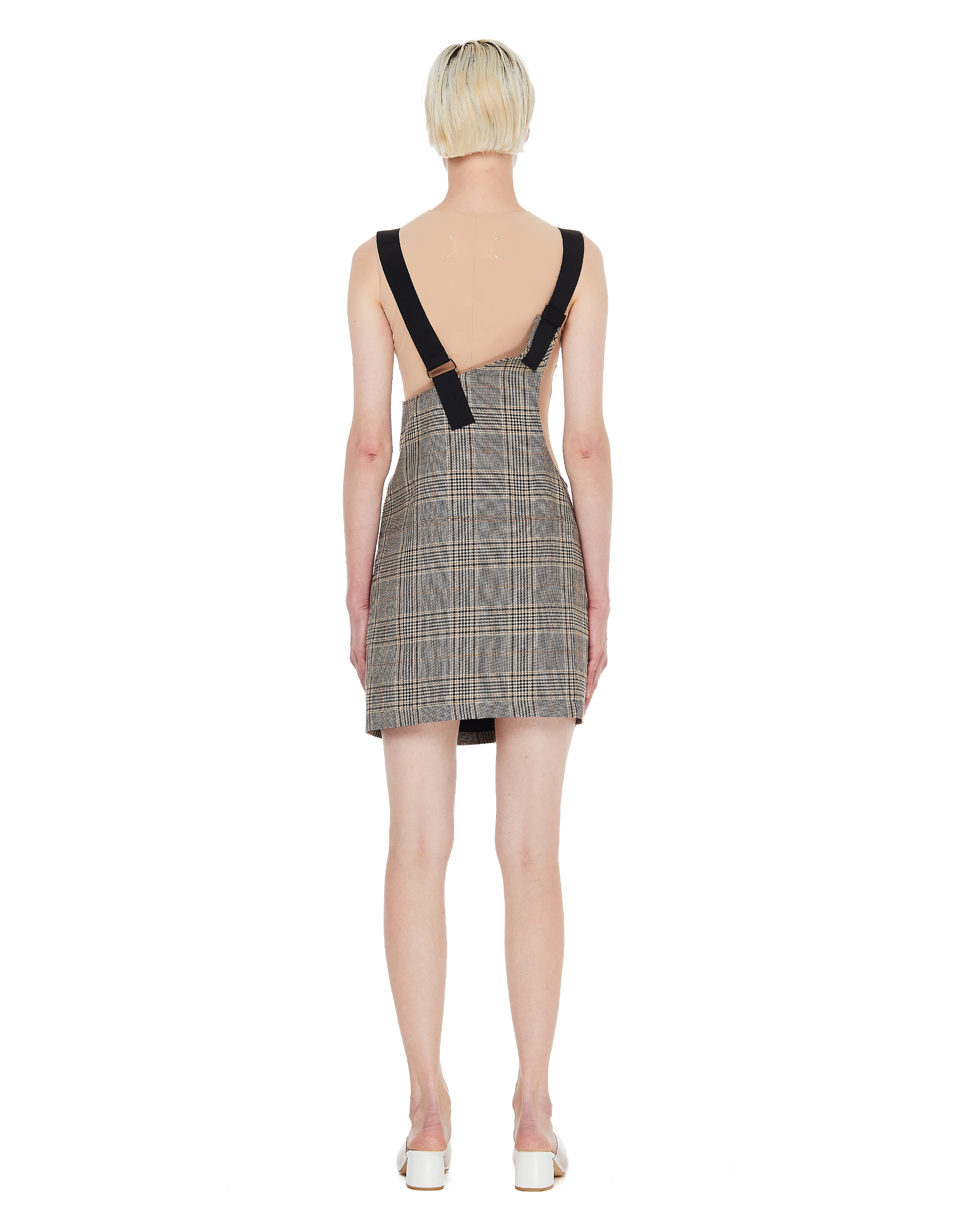 Бежевая юбка в клетку - Junya Watanabe  JF-S016-051-1 Фото 3