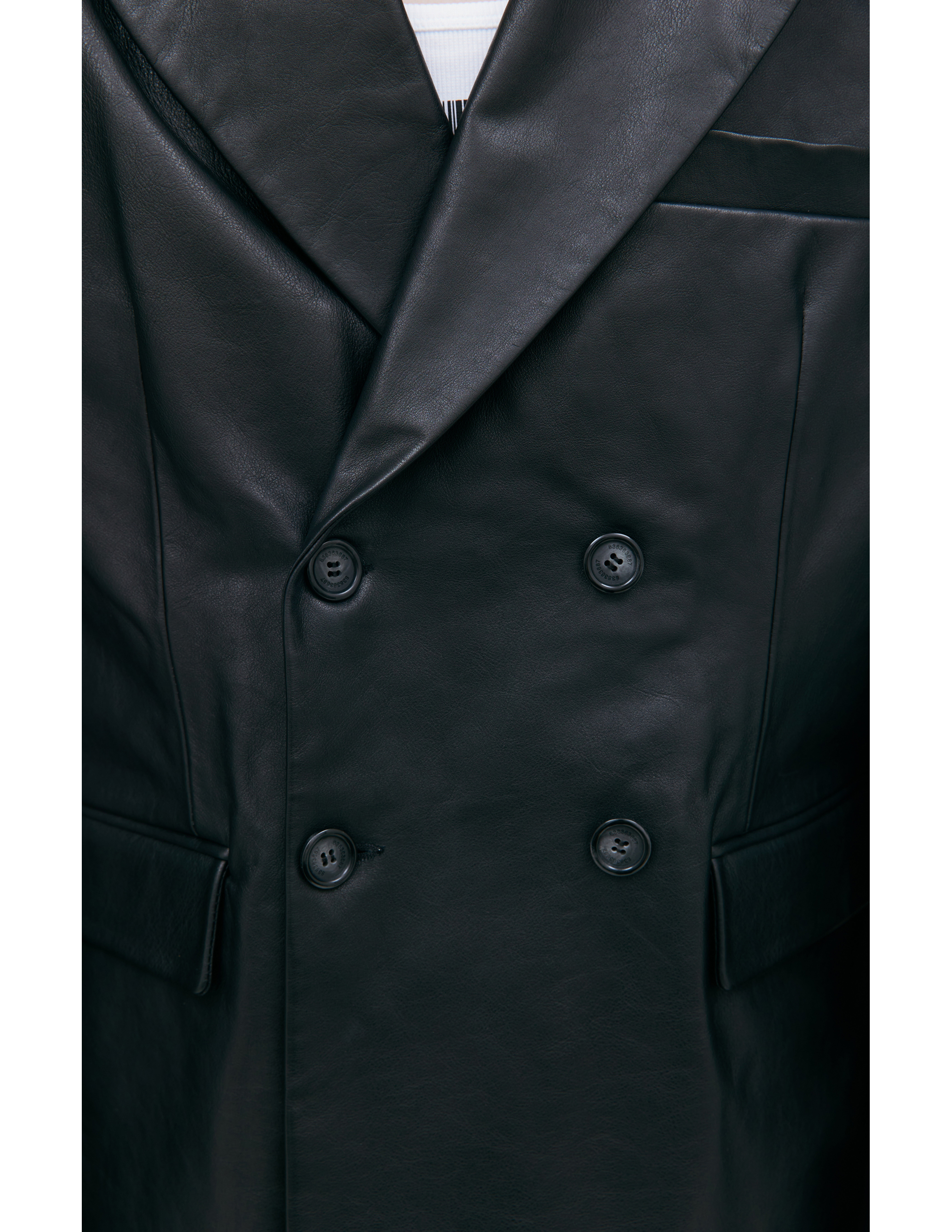 Черный кожаный пиджак VTMNTS VL18JA400B/5316, размер L;XL VL18JA400B/5316 - фото 5
