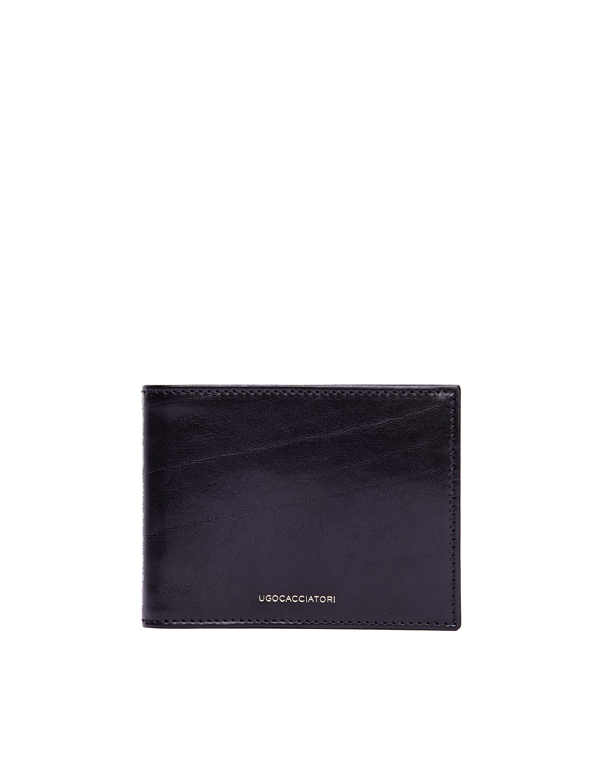 Черный кожаный кошелек Pocket Ugo Cacciatori WL141/VGN, размер One Size WL141/VGN - фото 1