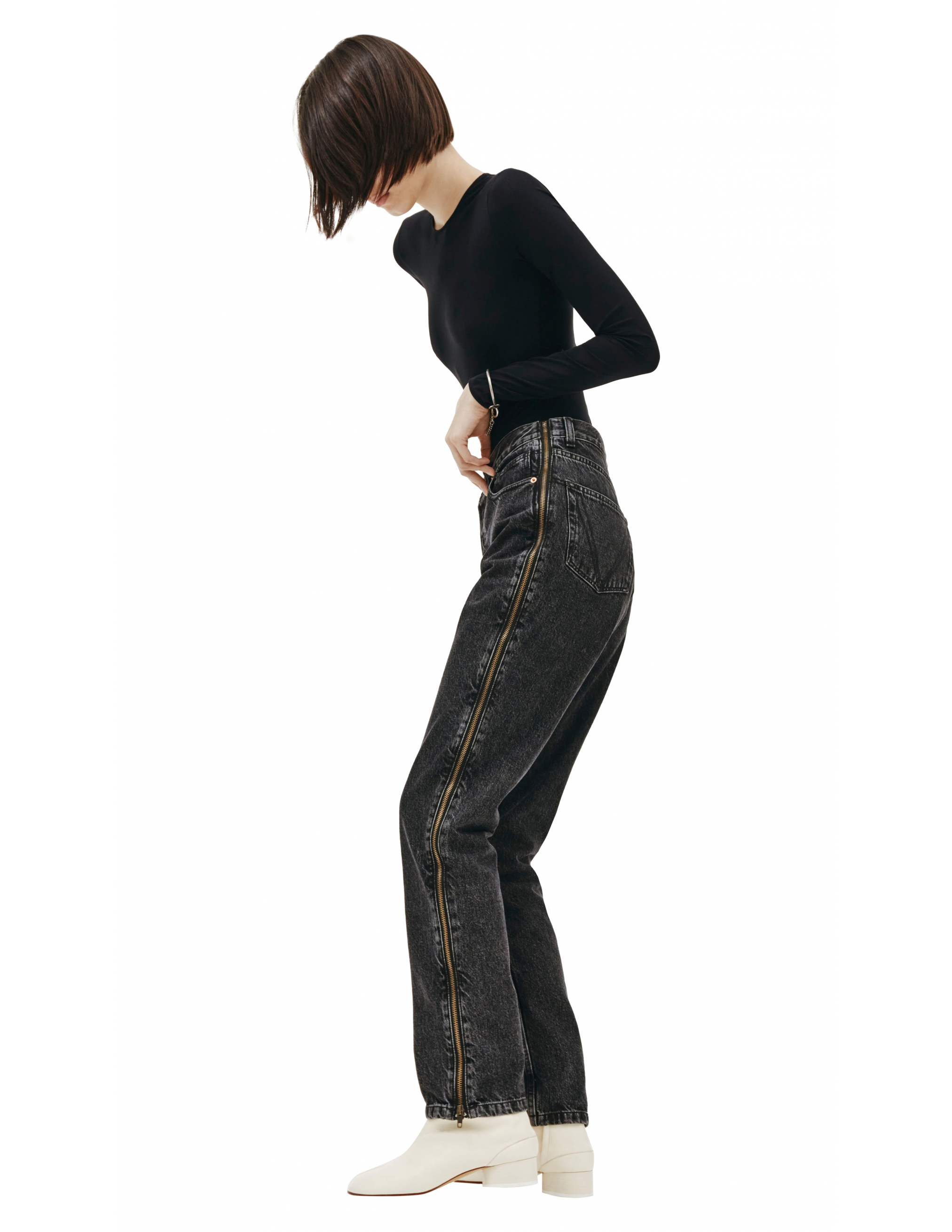 Черные джинсы с молниями по бокам - Vetements SS20PA332/blk Фото 6