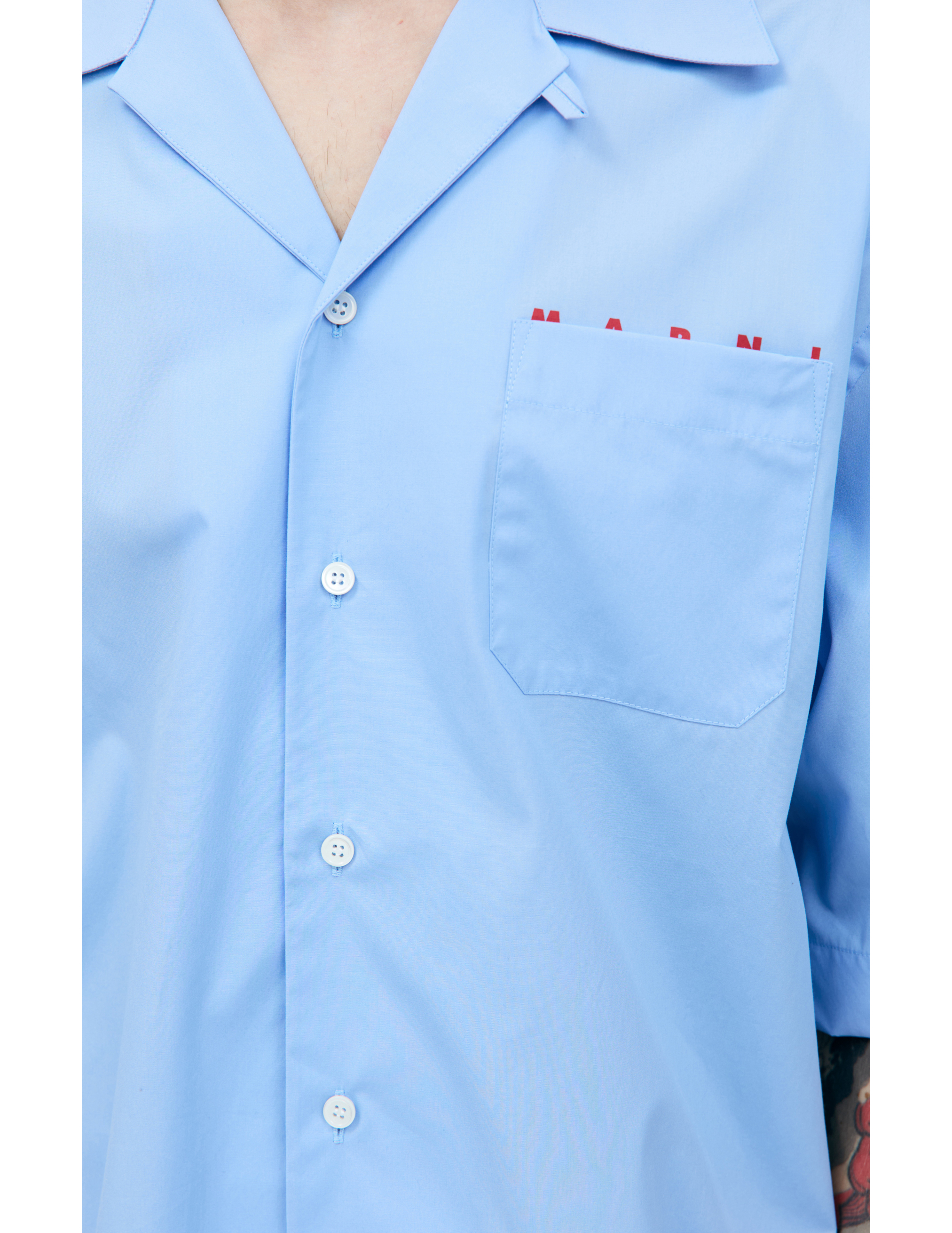 Хлопкова рубашка с коротким рукавом Marni CUMU0213P8/USCT88/L2B50, размер 50;52;54 CUMU0213P8/USCT88/L2B50 - фото 4