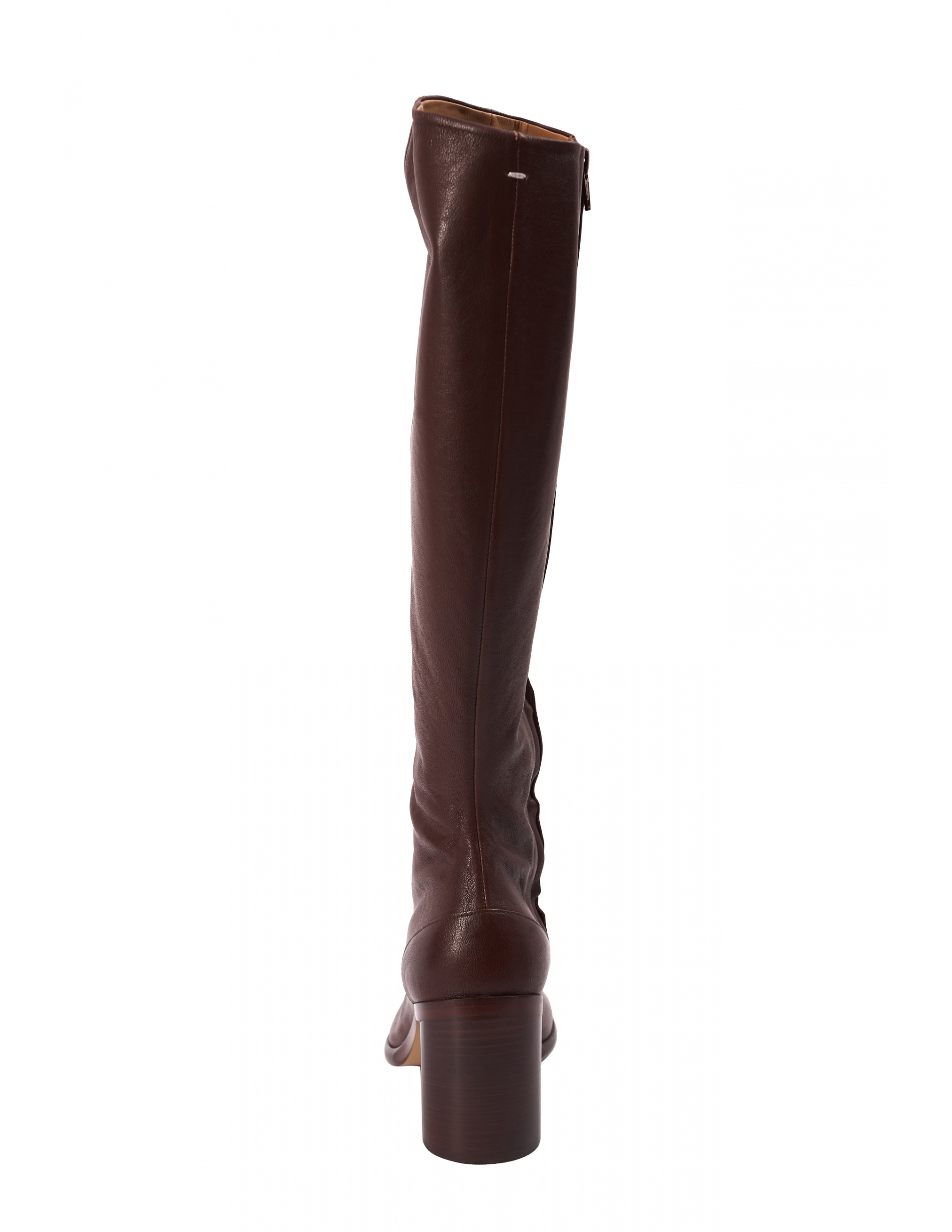 Бордовые кожаные сапоги Tabi - Maison Margiela  S34WW0057/P3753/T2148 Фото 4