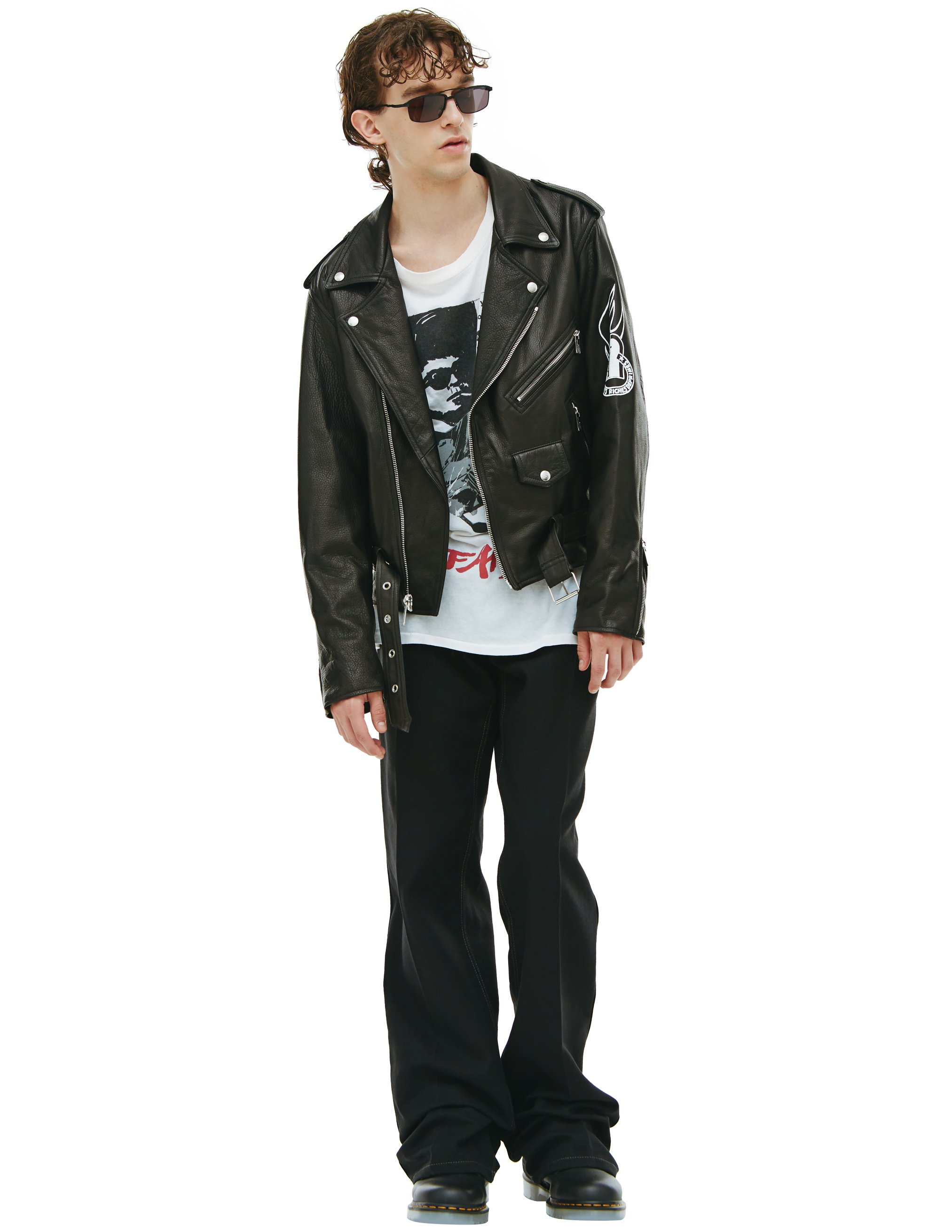 Кожаная куртка с принтом Enfants Riches Deprimes 030/091, размер XL;L
