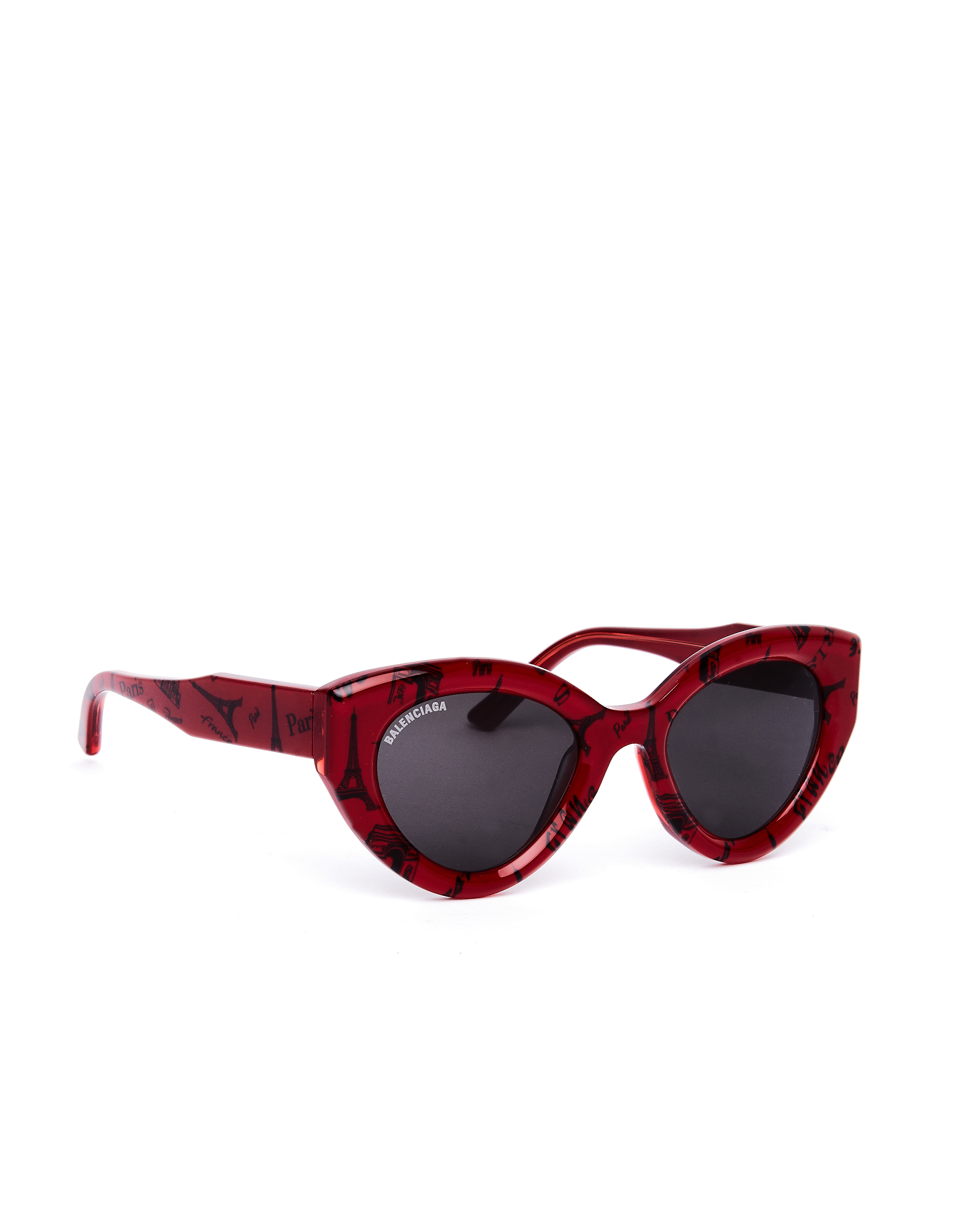 Красные очки с принтом Paris Balenciaga 609365/T0001/6461, размер One Size