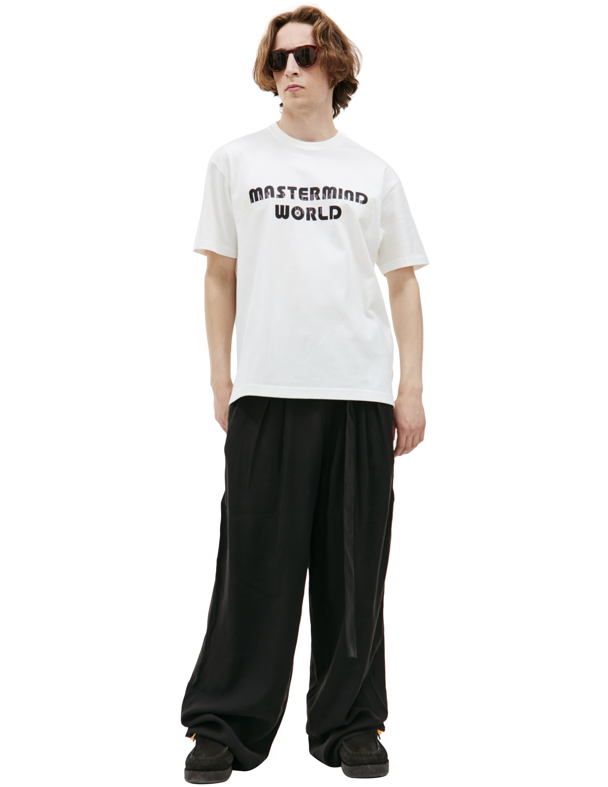 Белая футболка с принтом Mastermind WORLD MW24S12-TS069-008, размер M;XL - фото 1