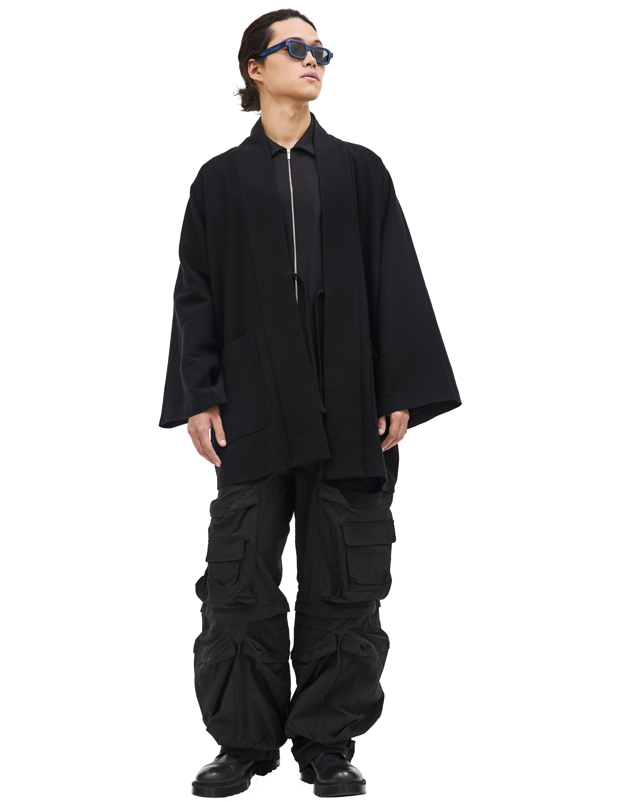 Шерстяная куртка-кимоно на завязках visvim 0123105013009, размер 4
