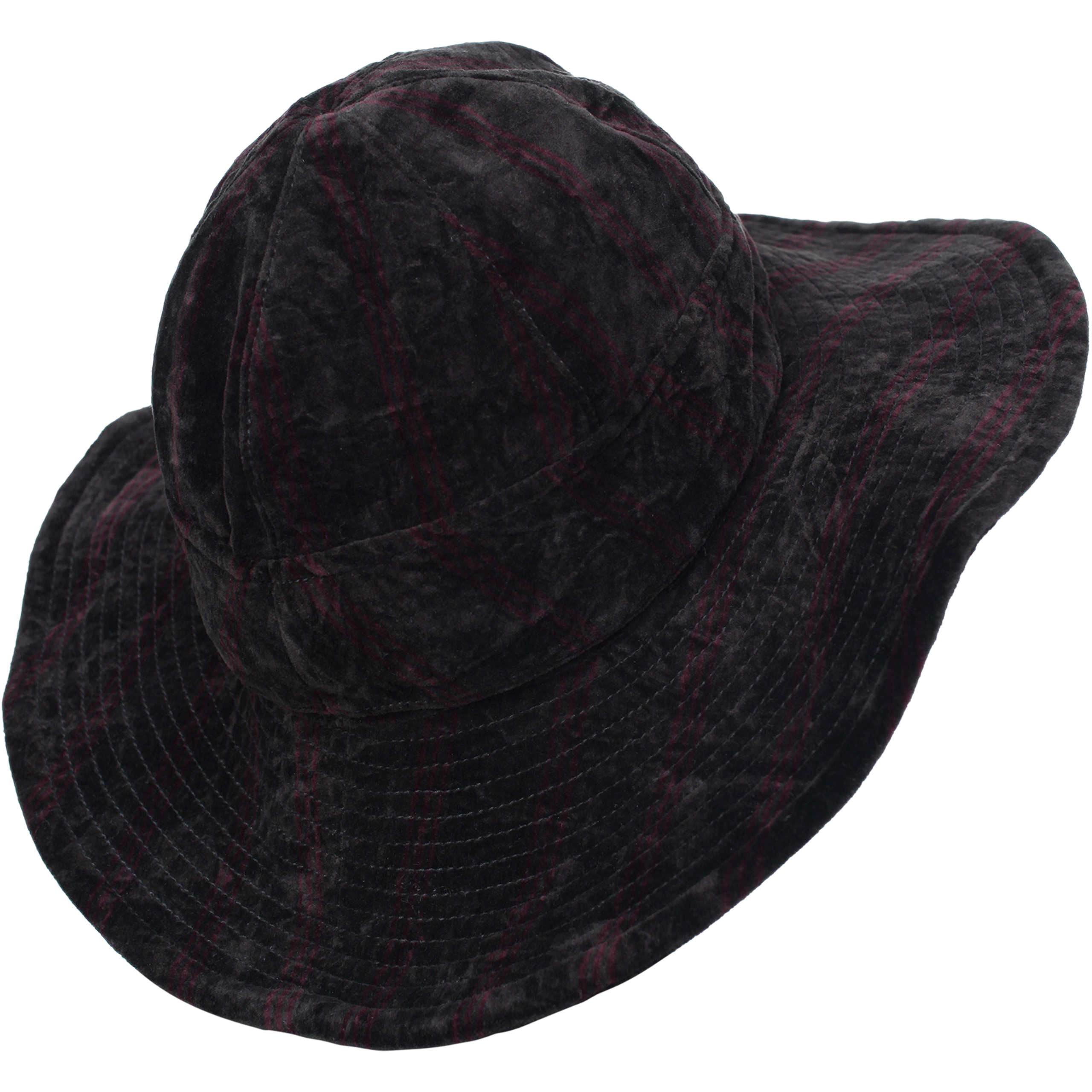 Бархатная шляпа с контрастными полосками Ziggy Chen 0M2335602, размер M;L - фото 2