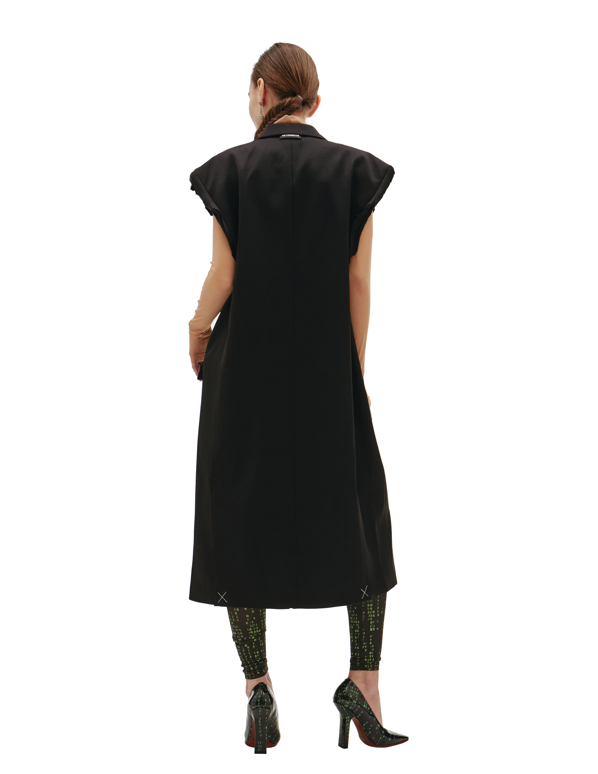 Черный пиджак без рукавов VETEMENTS UE52CO300B/1200, размер XL;S;L UE52CO300B/1200 - фото 3