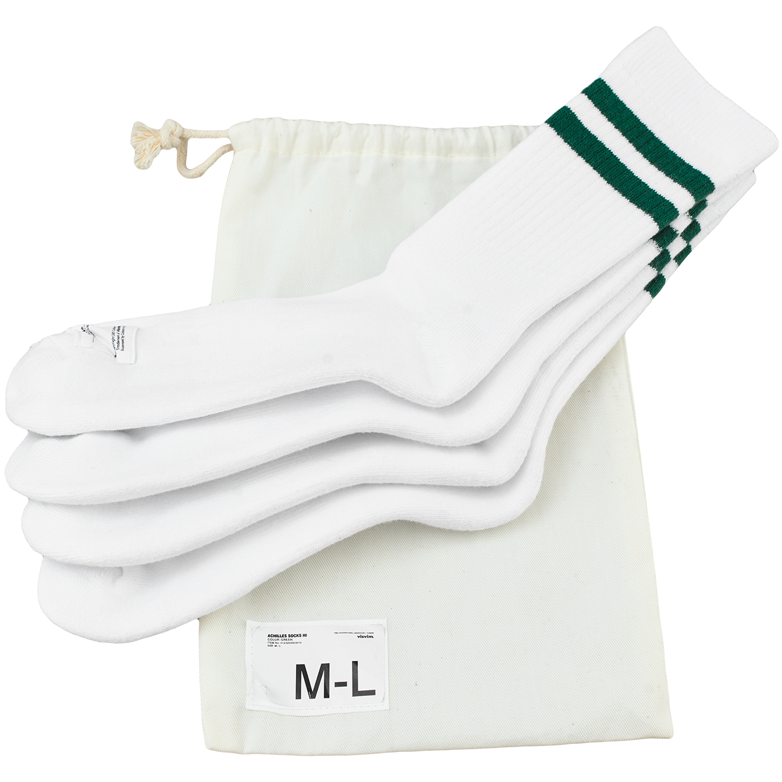 Комплект из 3 пар носков visvim 0123203003010/GREEN, размер M/L