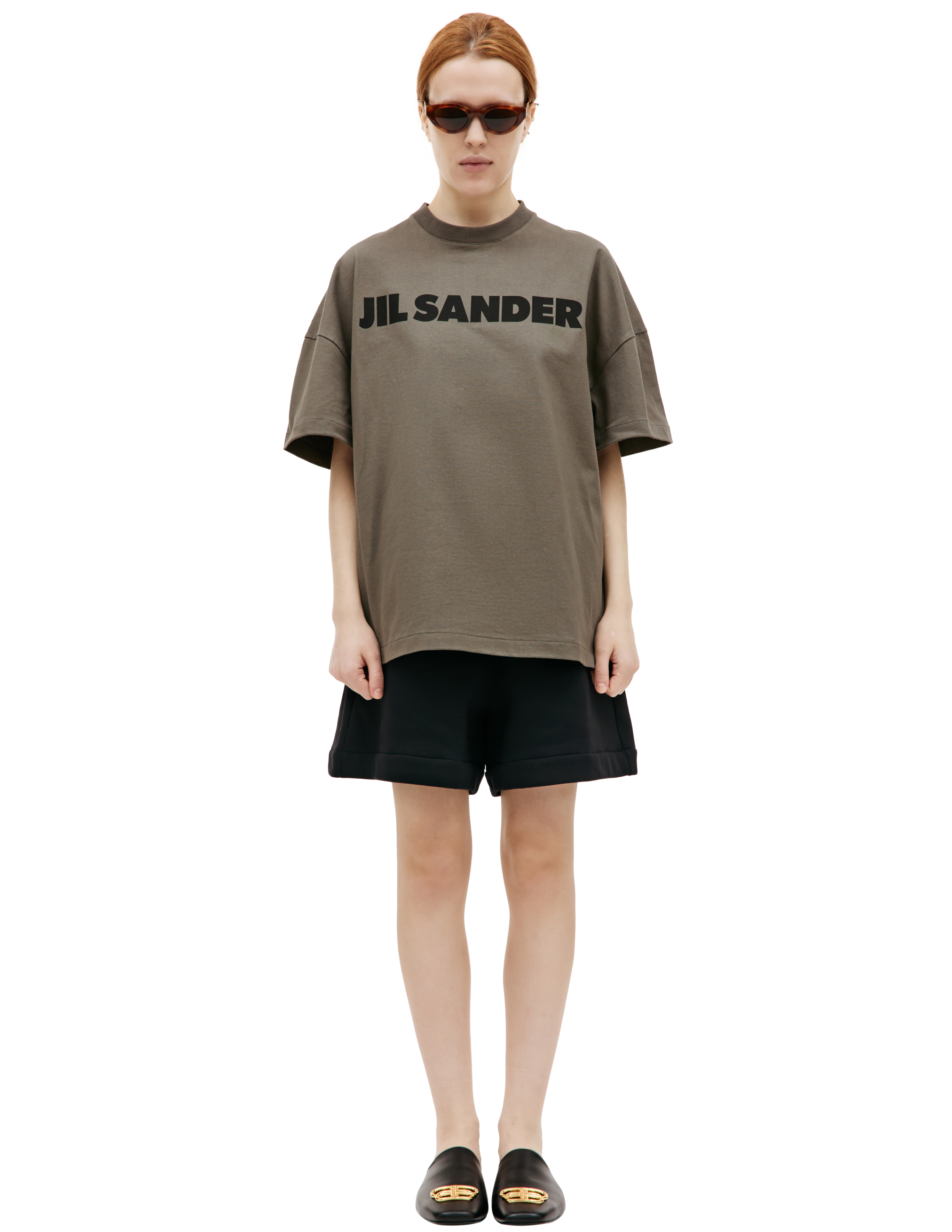 Оверсайз футболка с логотипом Jil Sander J21GC0001/J20215/312, размер S;M;L;XL