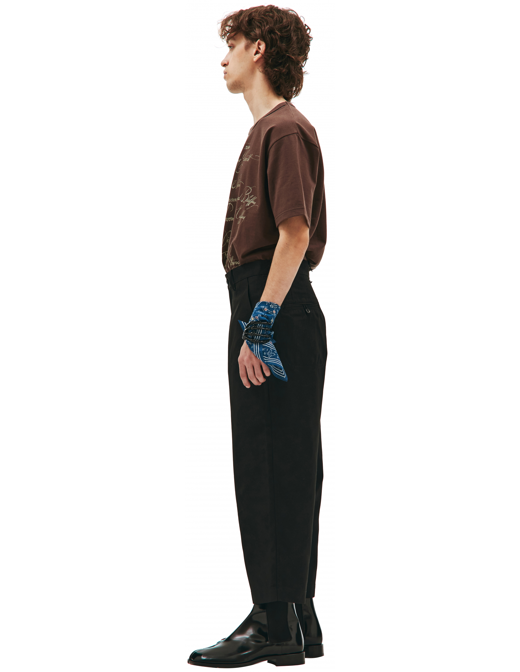 Укороченные брюки черного цвета Junya Watanabe WH-P014-051-1, размер 5;4;3 - фото 2