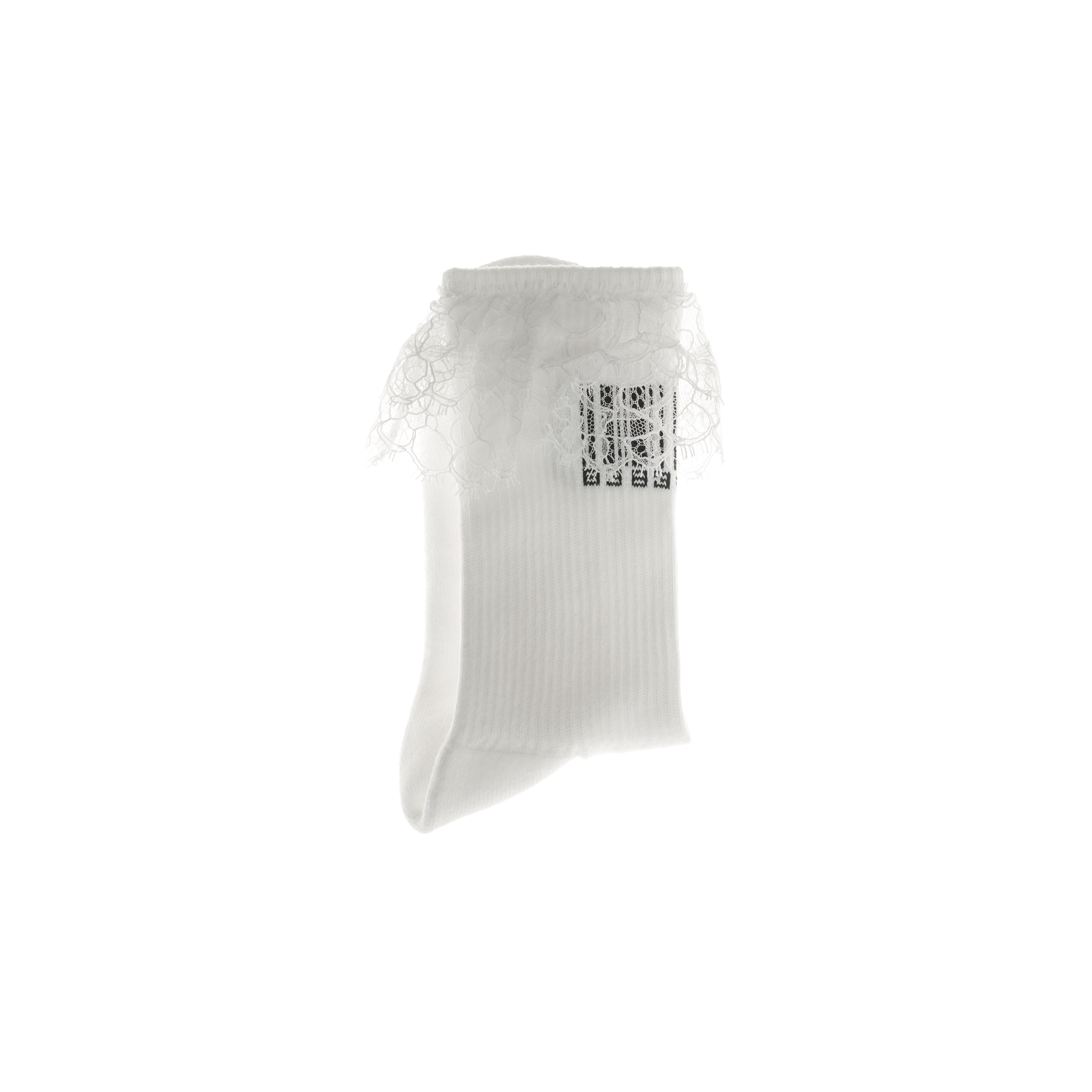 Носки с принтом штрихкода и рюшами VTMNTS VL12KN600W, размер 43-46;39-42;35-38 - фото 3
