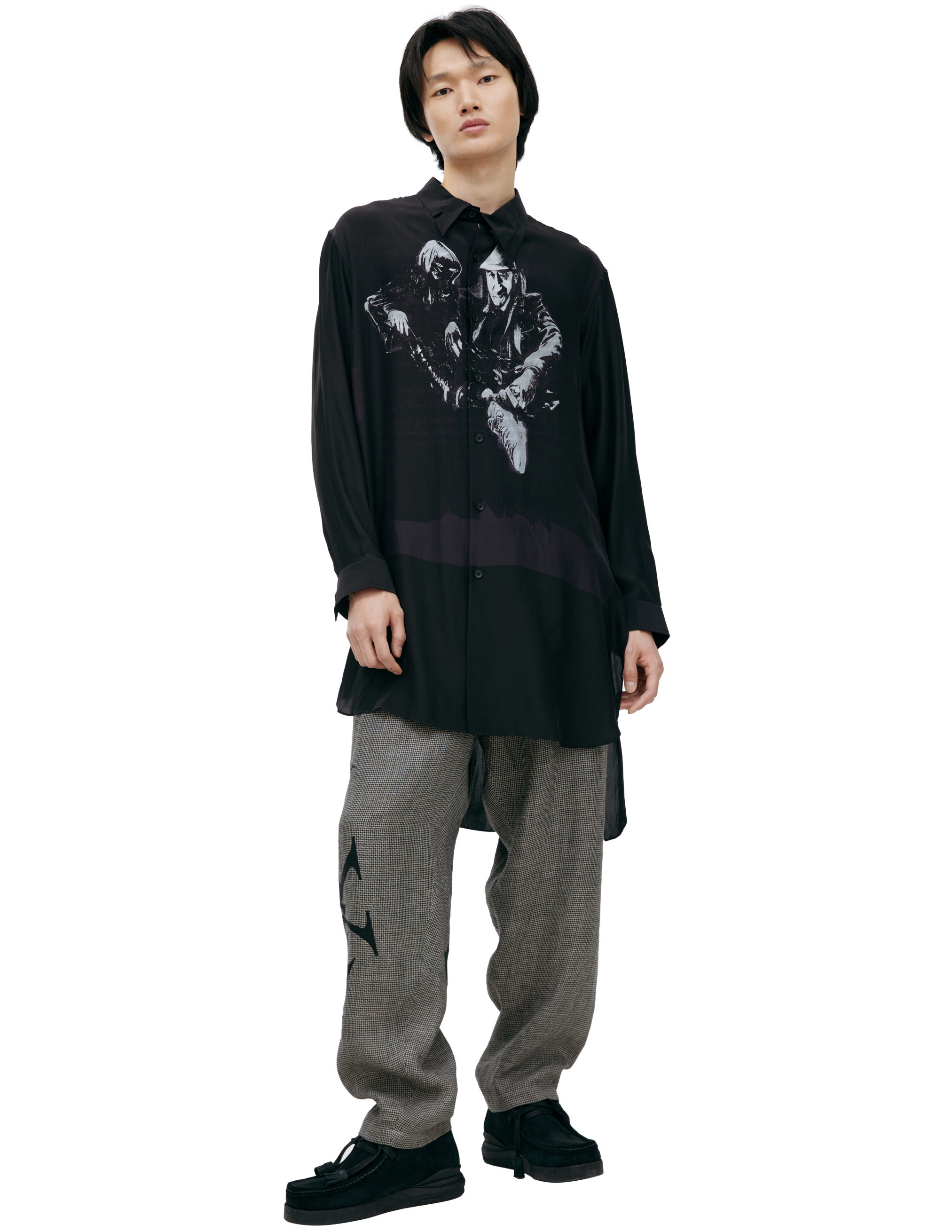 Шелковая рубашка с принтом 235400₽