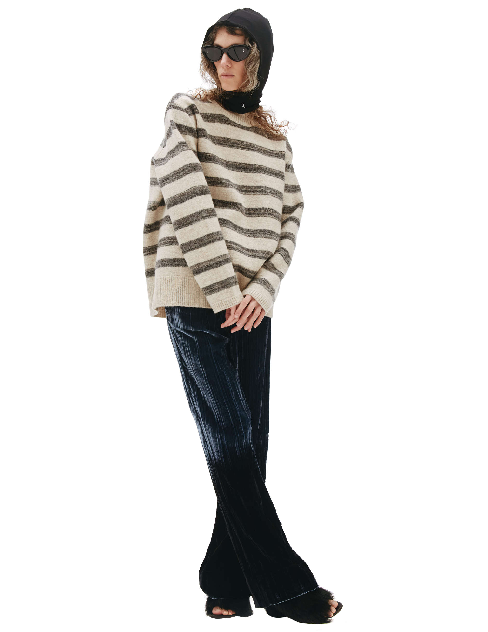 Шерстяной свитер в полоску Maison Margiela S30HB0270/S17896/106, размер XXL;XL;L S30HB0270/S17896/106 - фото 1