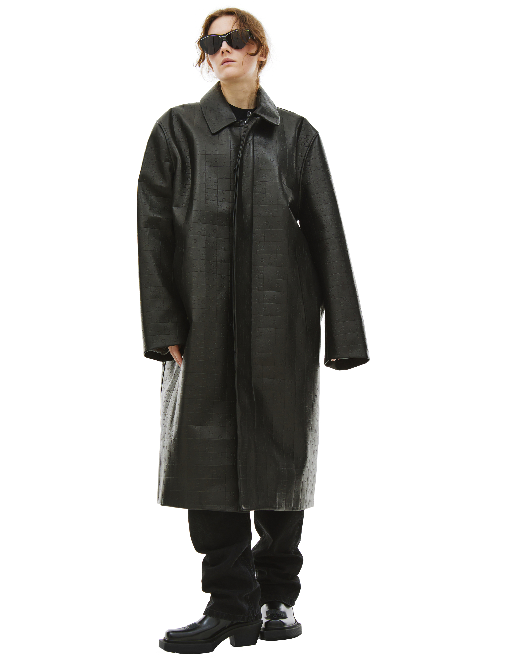 Кожаное оверсайз пальто VTMNTS VL16CO100P/5316, размер L