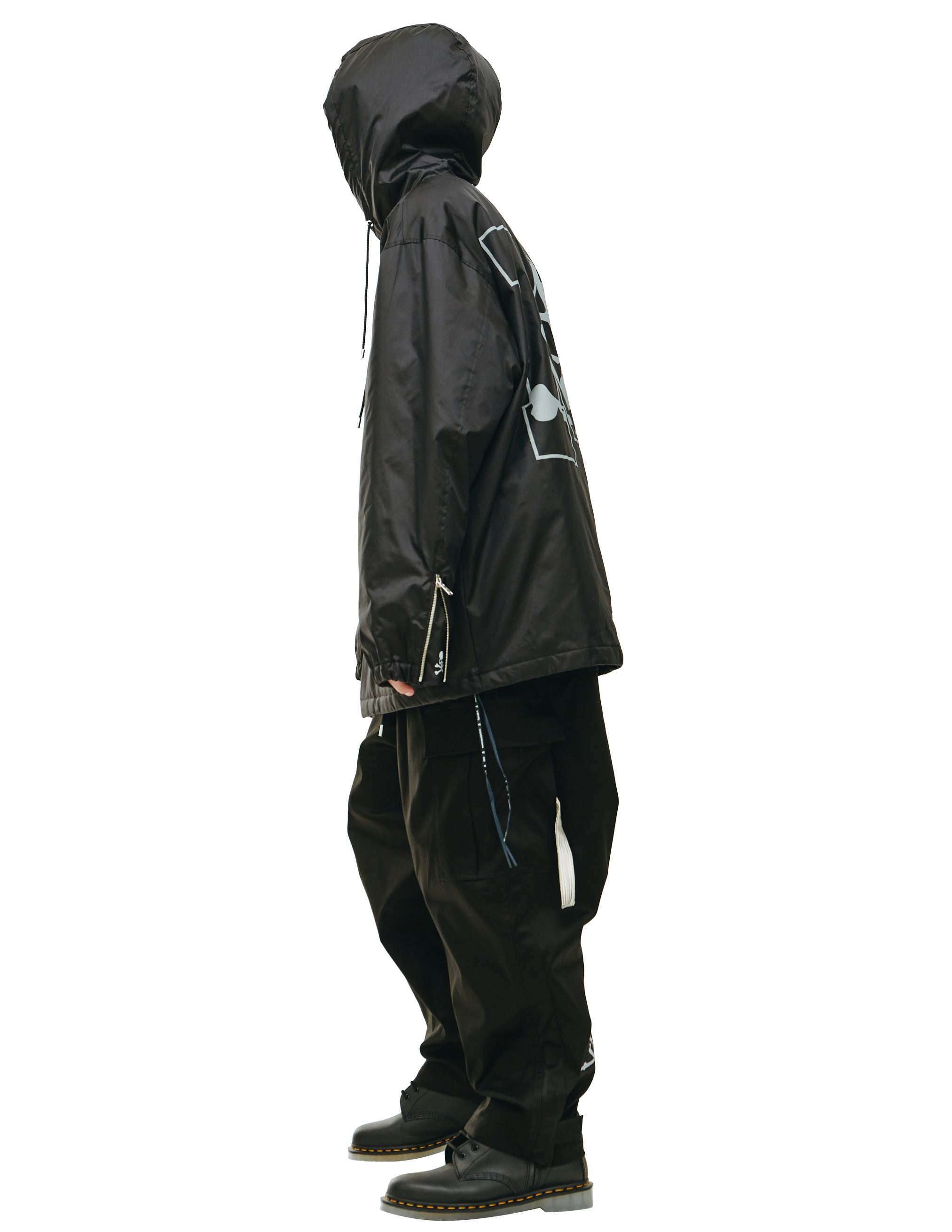 Черная куртка с меховым капюшоном Mastermind WORLD MJ22E09/BL030, размер XL;L MJ22E09/BL030 - фото 2