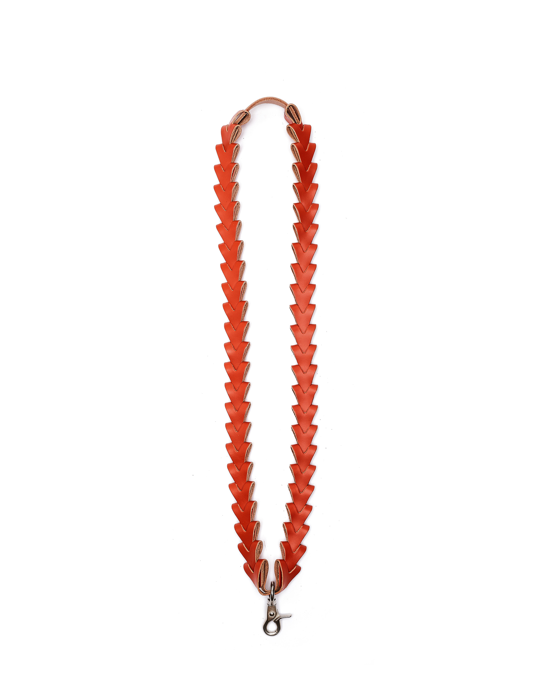 Оранжевый плетеный ланъярд из кожи Hender Scheme DI-RC-CST/orange, размер One Size