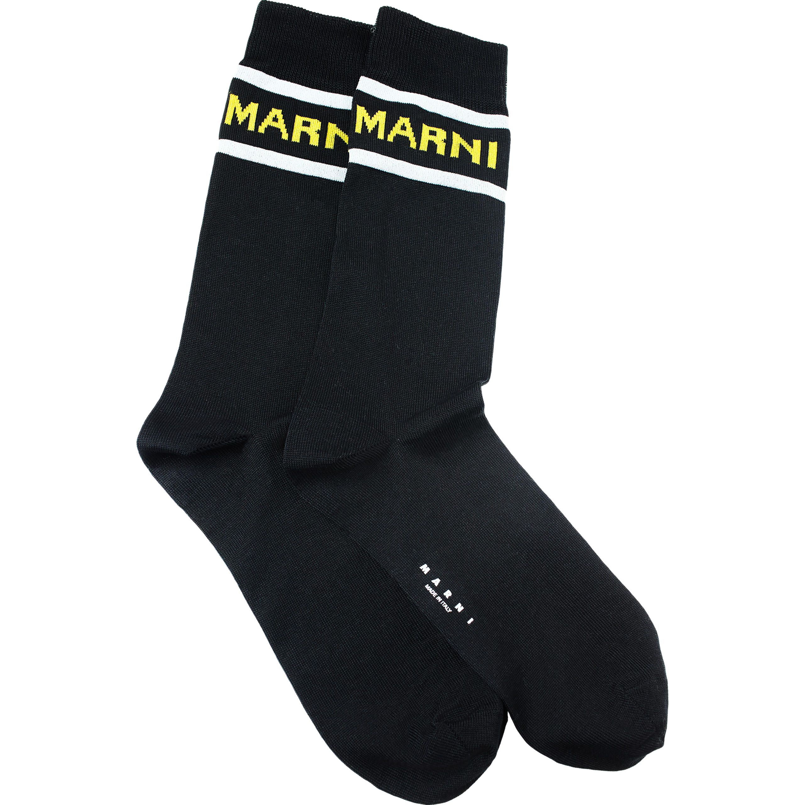 Шерстяные носки с логотипом Marni SKMC0177Q0/UFN223/00N99, размер L