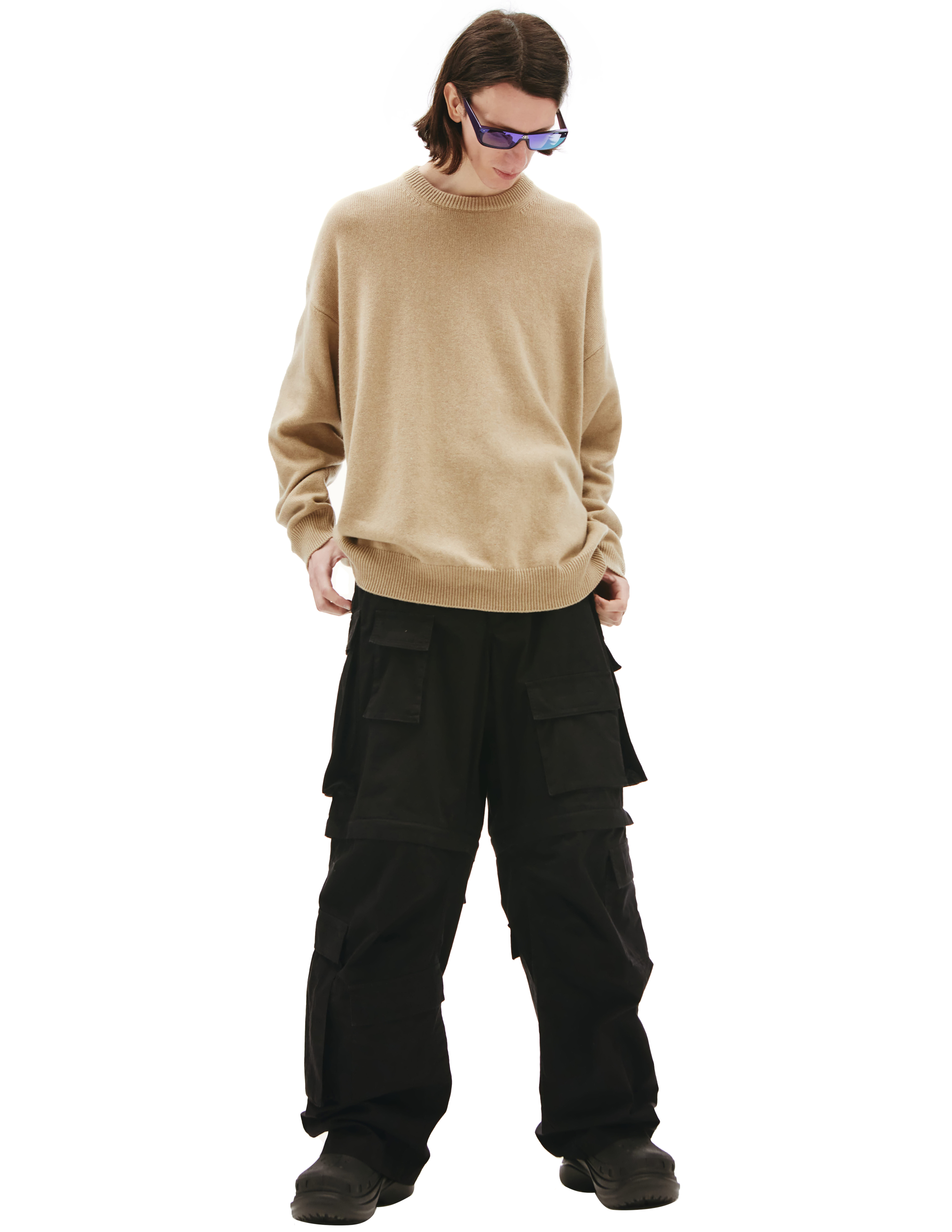 Оверсайз свитер из кашемира Balenciaga 682004/T4124/4278, размер XL;L