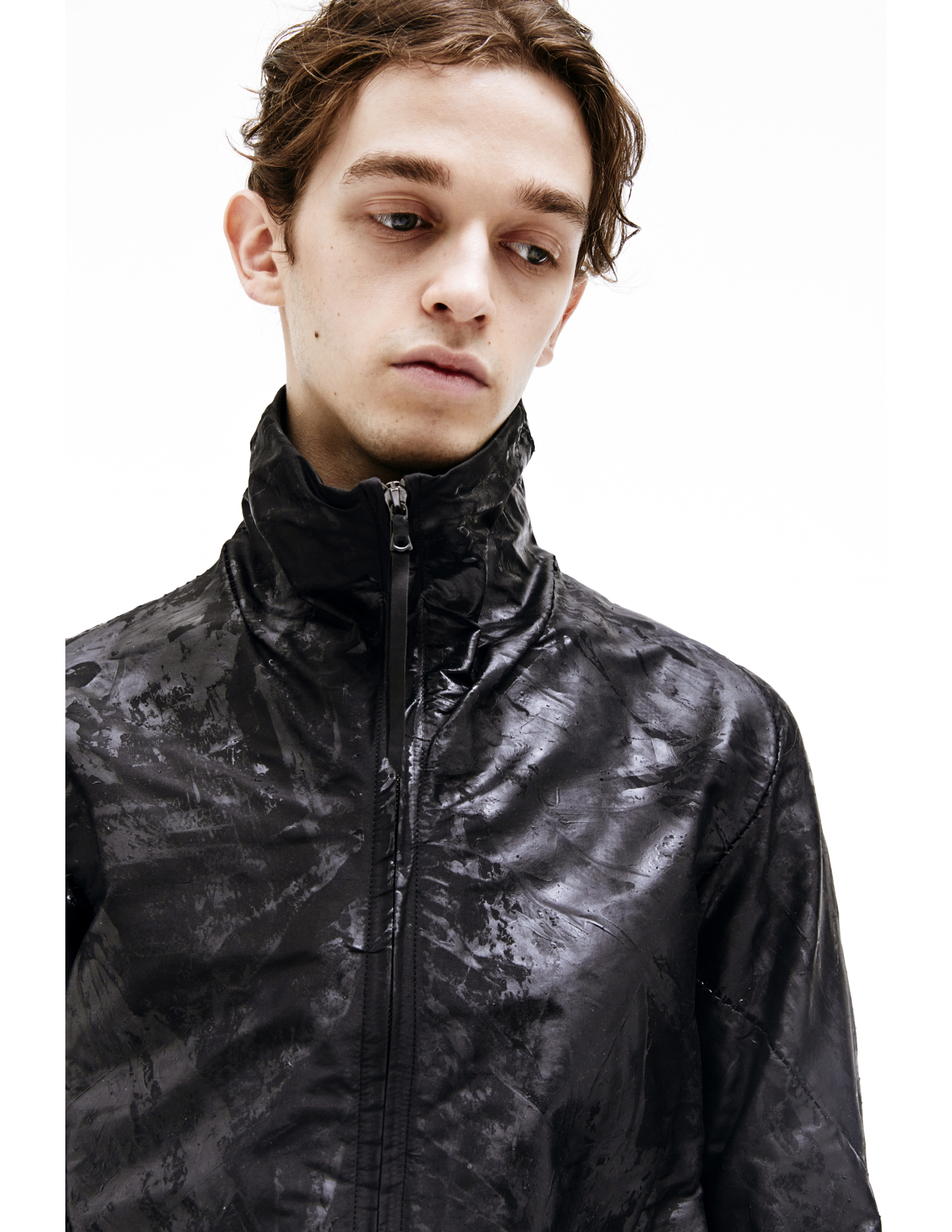 Черная куртка из шелка c напылением - Leon Emanuel Blanck FP-M-SJ-01/blk Фото 4