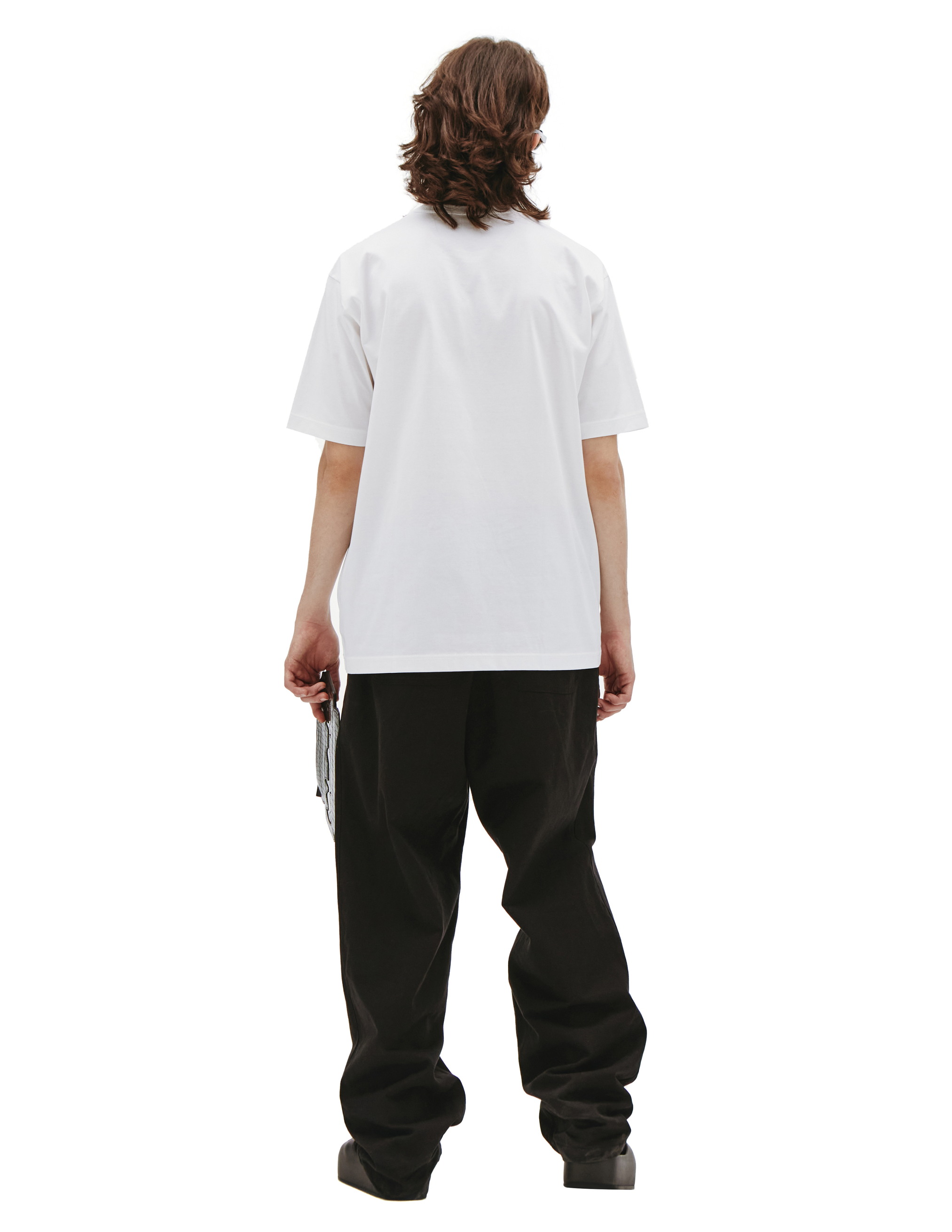 Белая футболка с принтом Junya Watanabe WI-T910-100-1, размер XL;L - фото 4