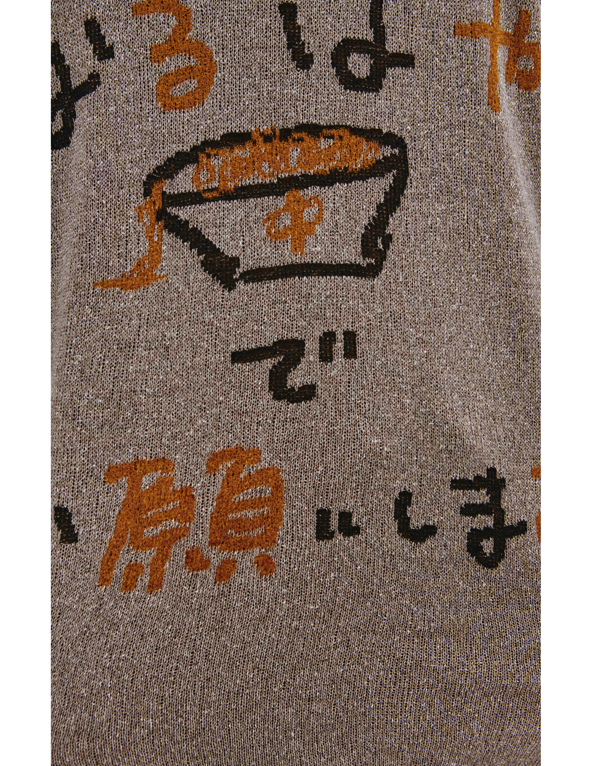 Вязаный свитер с принтом Yohji Yamamoto HG-K10-370, размер 3 - фото 4