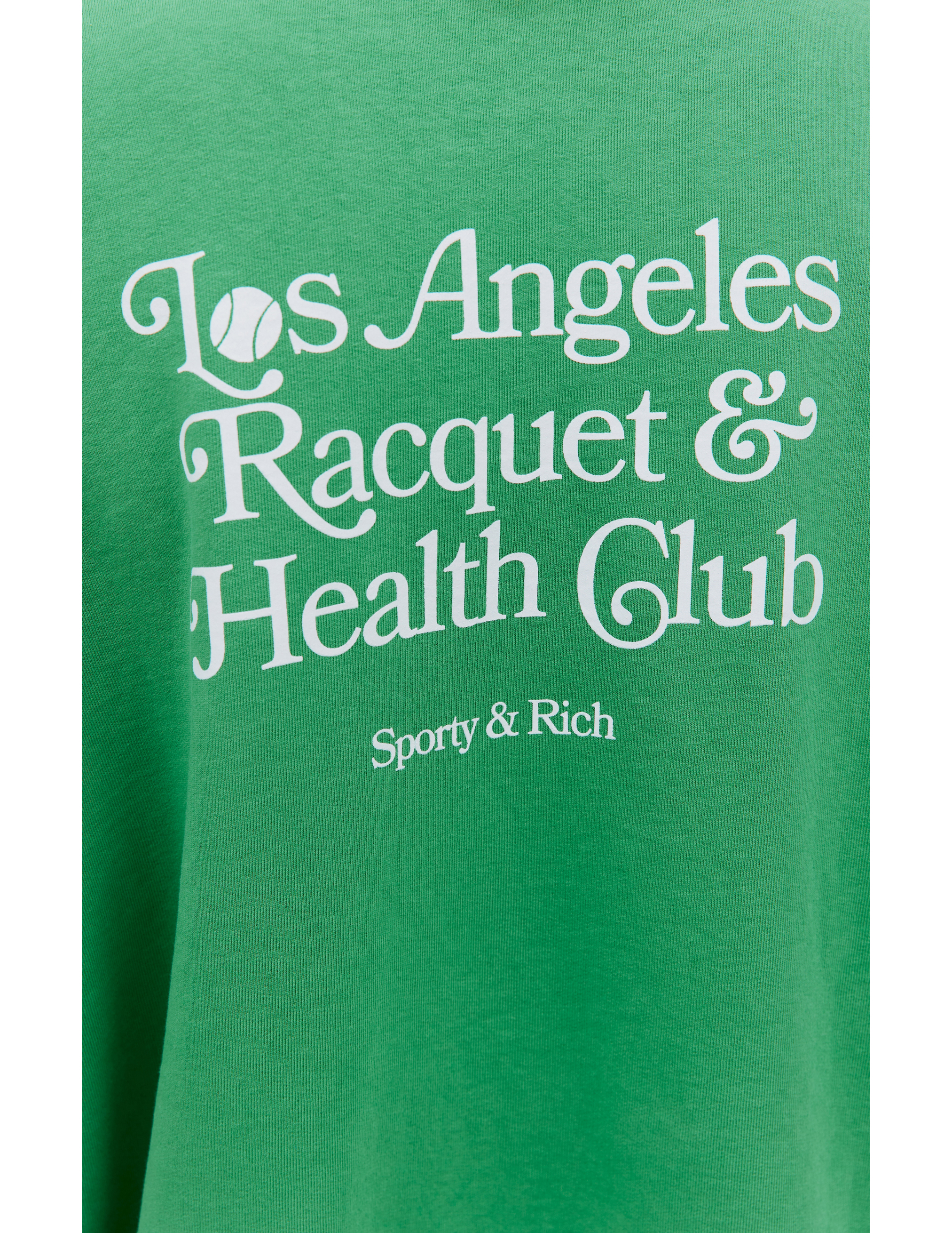 Зеленый свитшот с принтом  LA Racquet SPORTY & RICH CR854VE, размер M;L;XL - фото 5
