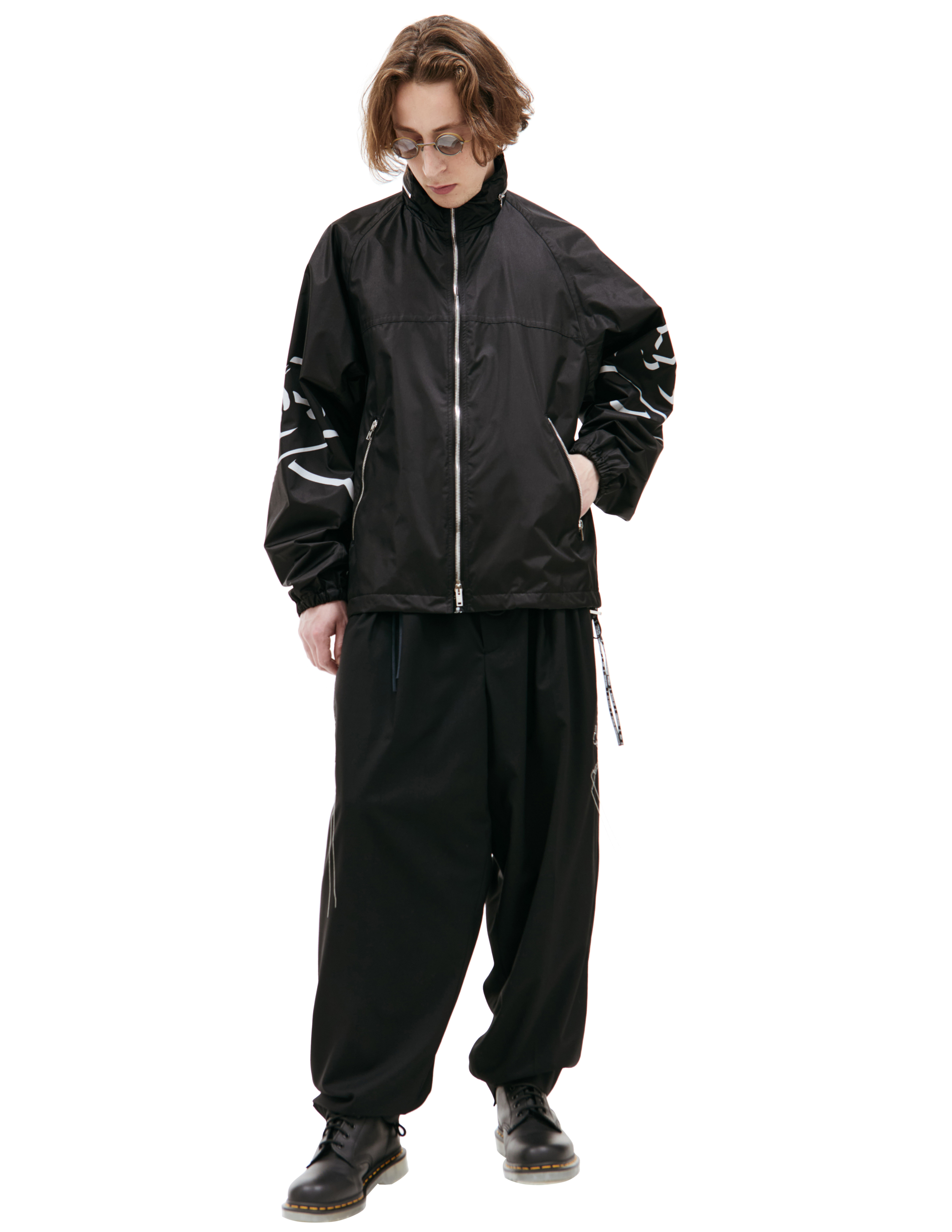 Черная куртка с логотипом Mastermind WORLD MW24S12-BL018-502/BLACK, размер S;XL