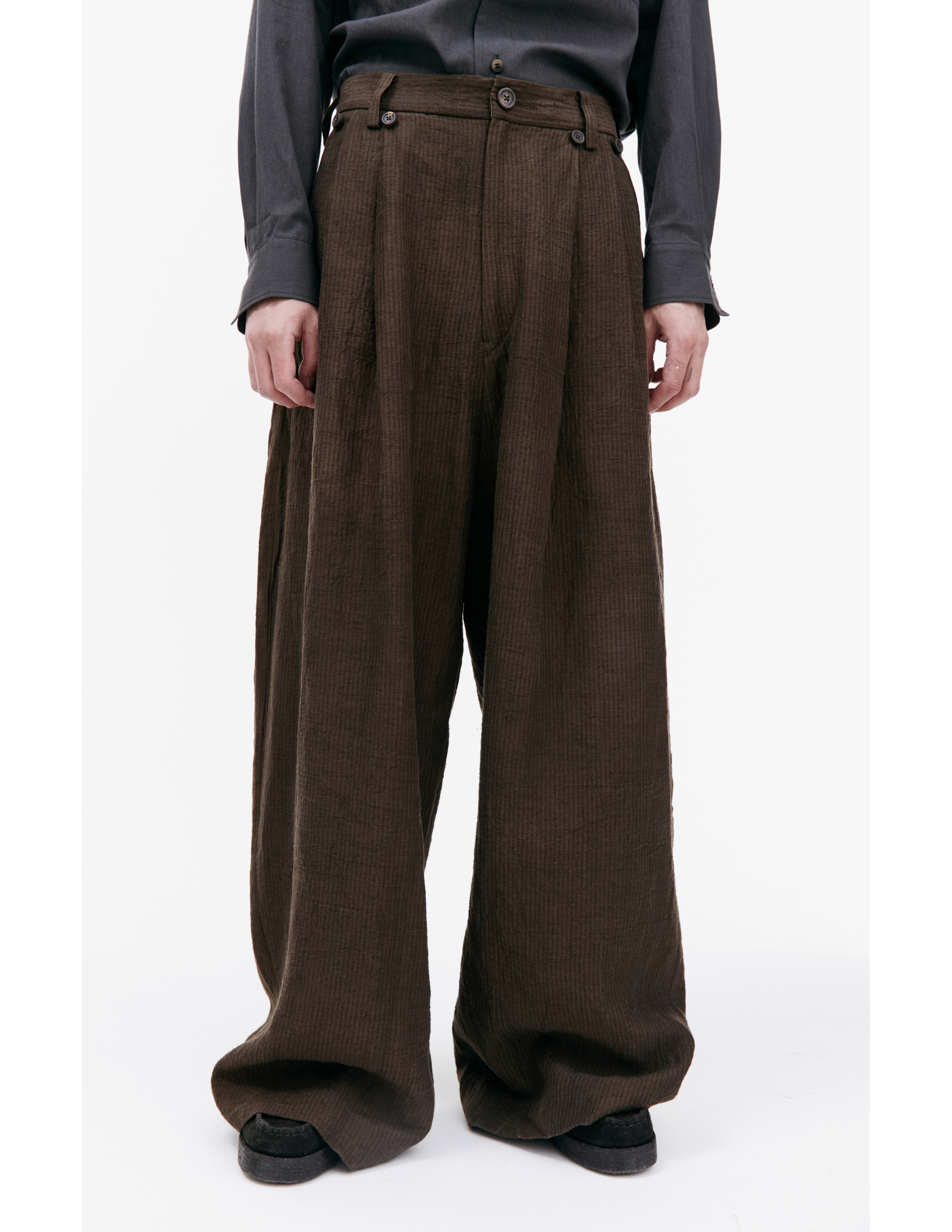 Широкие льняные брюки Ziggy Chen 0M2410507, размер 50;48 - фото 5