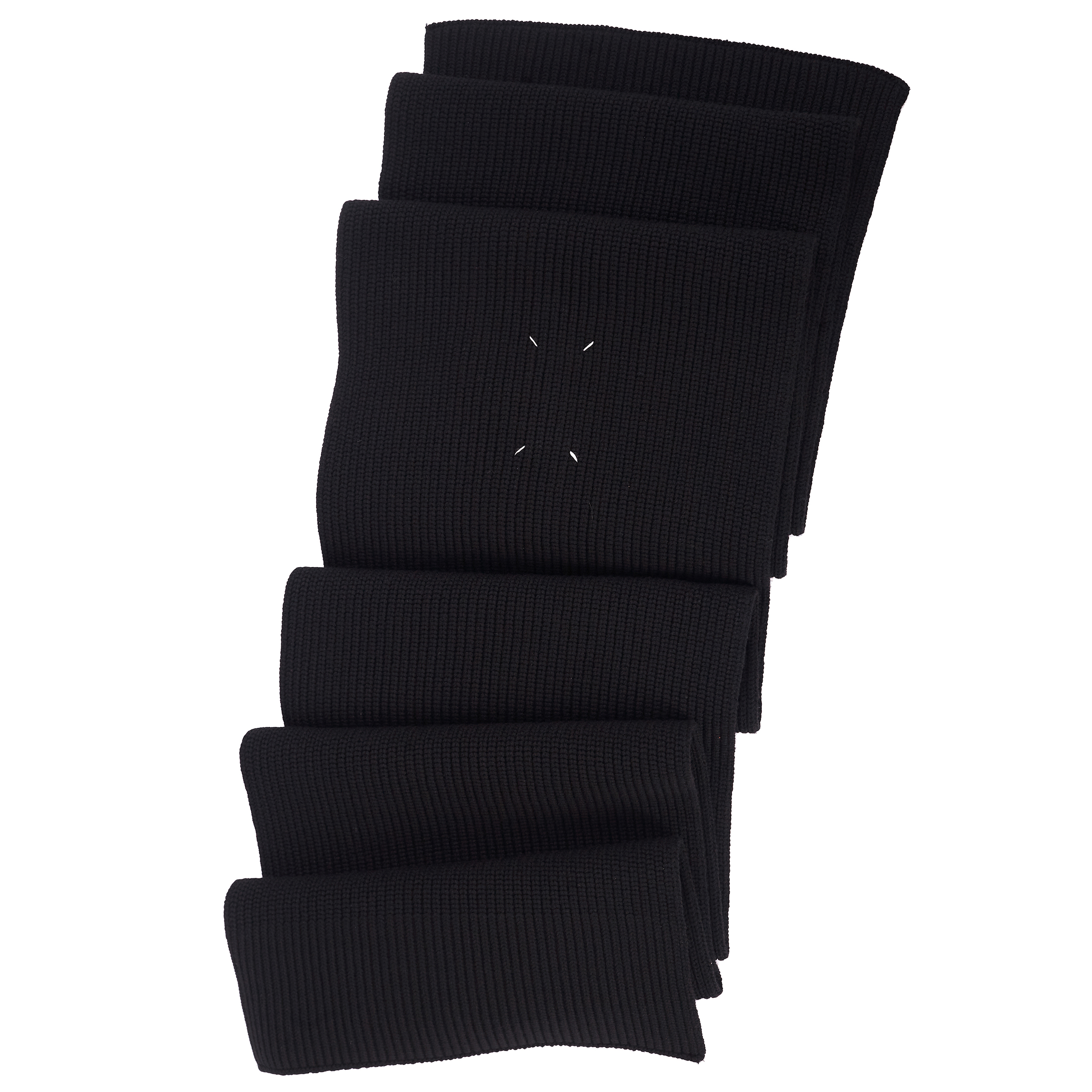 Черный шарф в рубчик Maison Margiela S50TE0082/S17791/900F, размер One Size S50TE0082/S17791/900F - фото 1