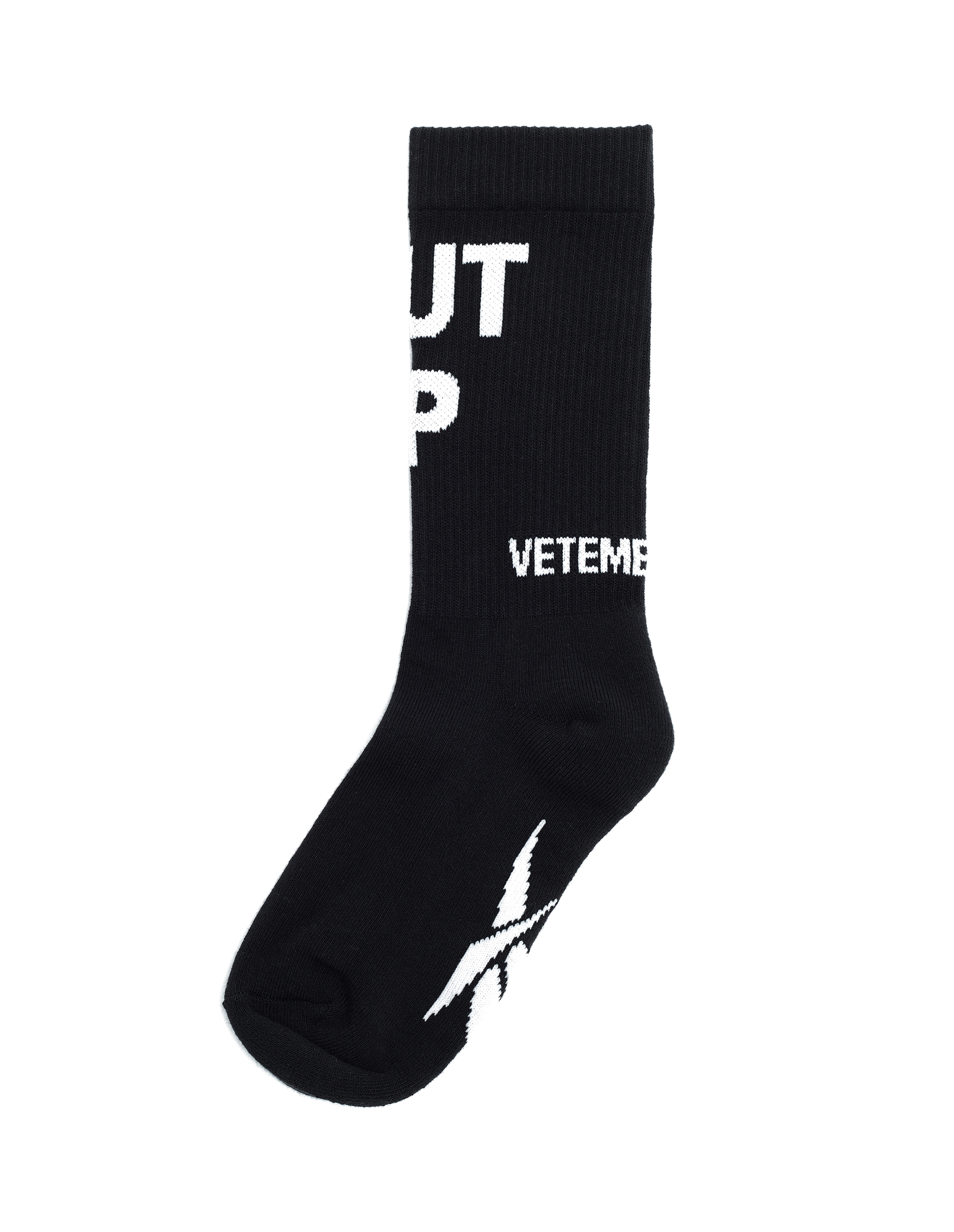 Черные носки Shut Up - Vetements SS20HO002/blk Фото 2