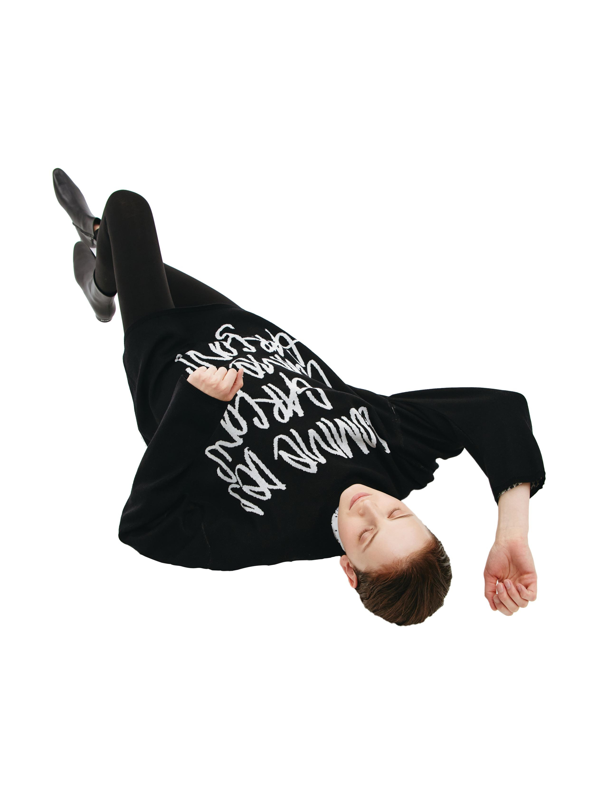 Шерстяной свитер с контрастным логотипом Comme des Garcons GI-N017-051-1, размер S;M - фото 4