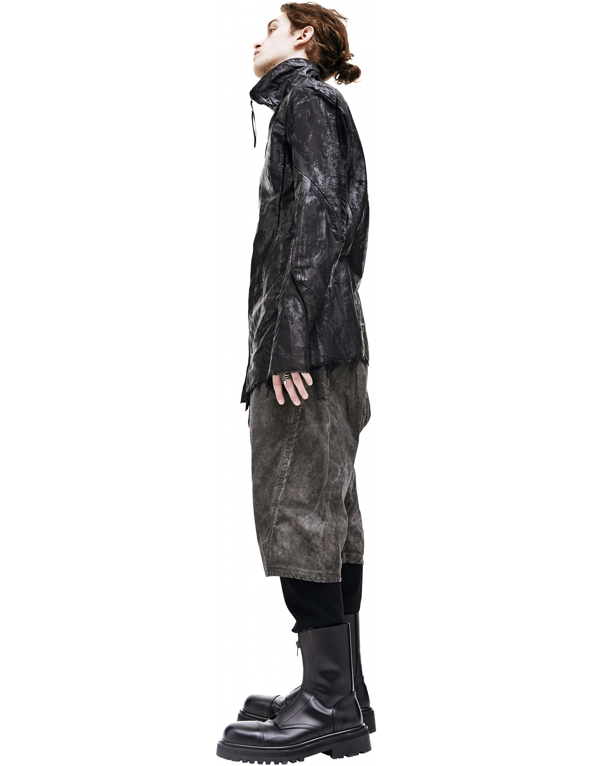 Черная куртка из шелка c напылением - Leon Emanuel Blanck FP-M-SJ-01/blk Фото 2