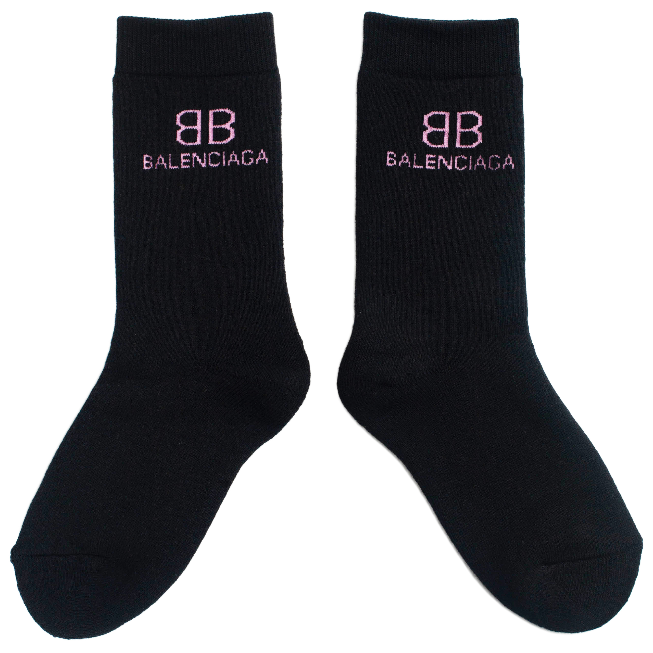 Черные носки с логотипом Balenciaga 640610/3A4B5/1072, размер One Size 640610/3A4B5/1072 - фото 1