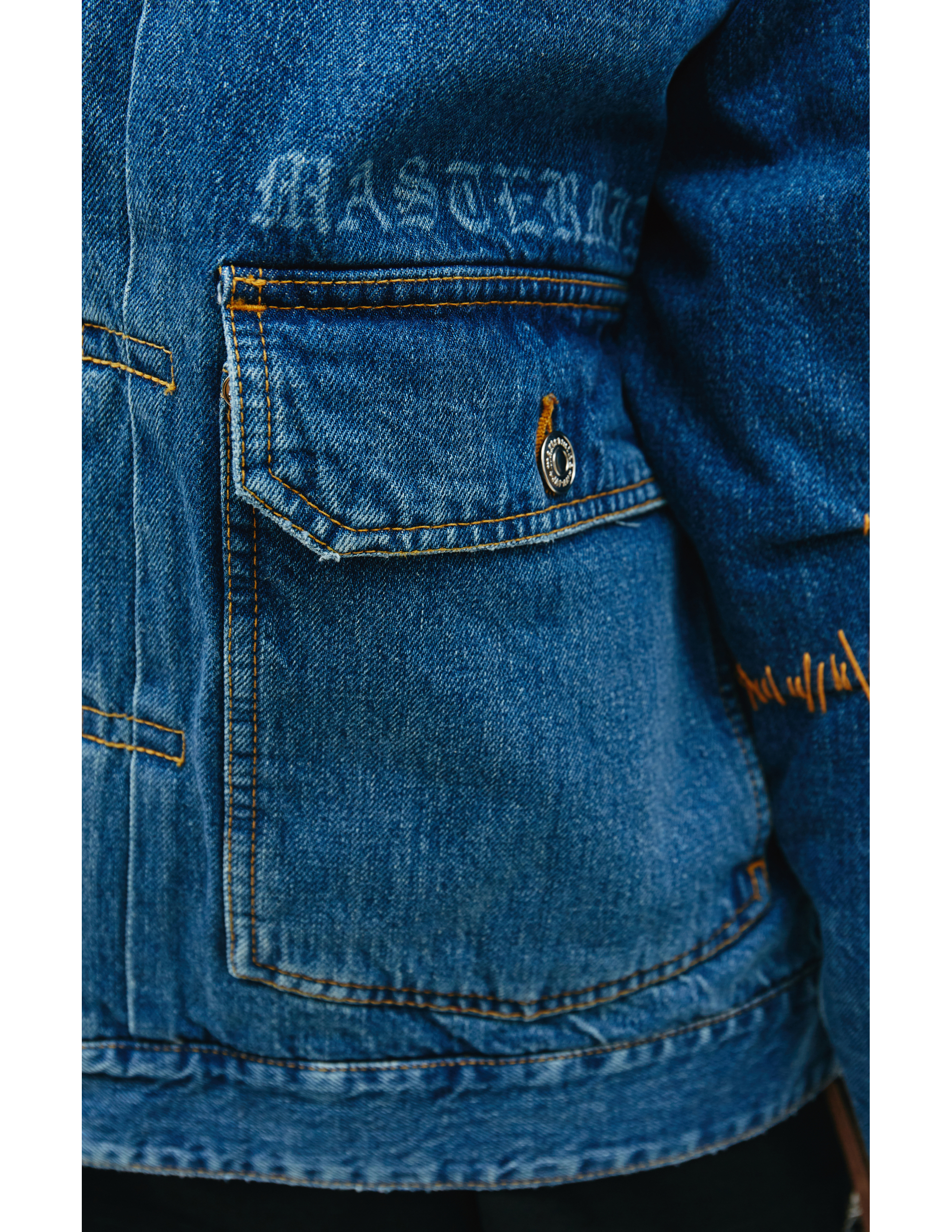 Джинсовая куртка с накладными карманами Mastermind WORLD MJ22E09/BL022, размер XL;L MJ22E09/BL022 - фото 4