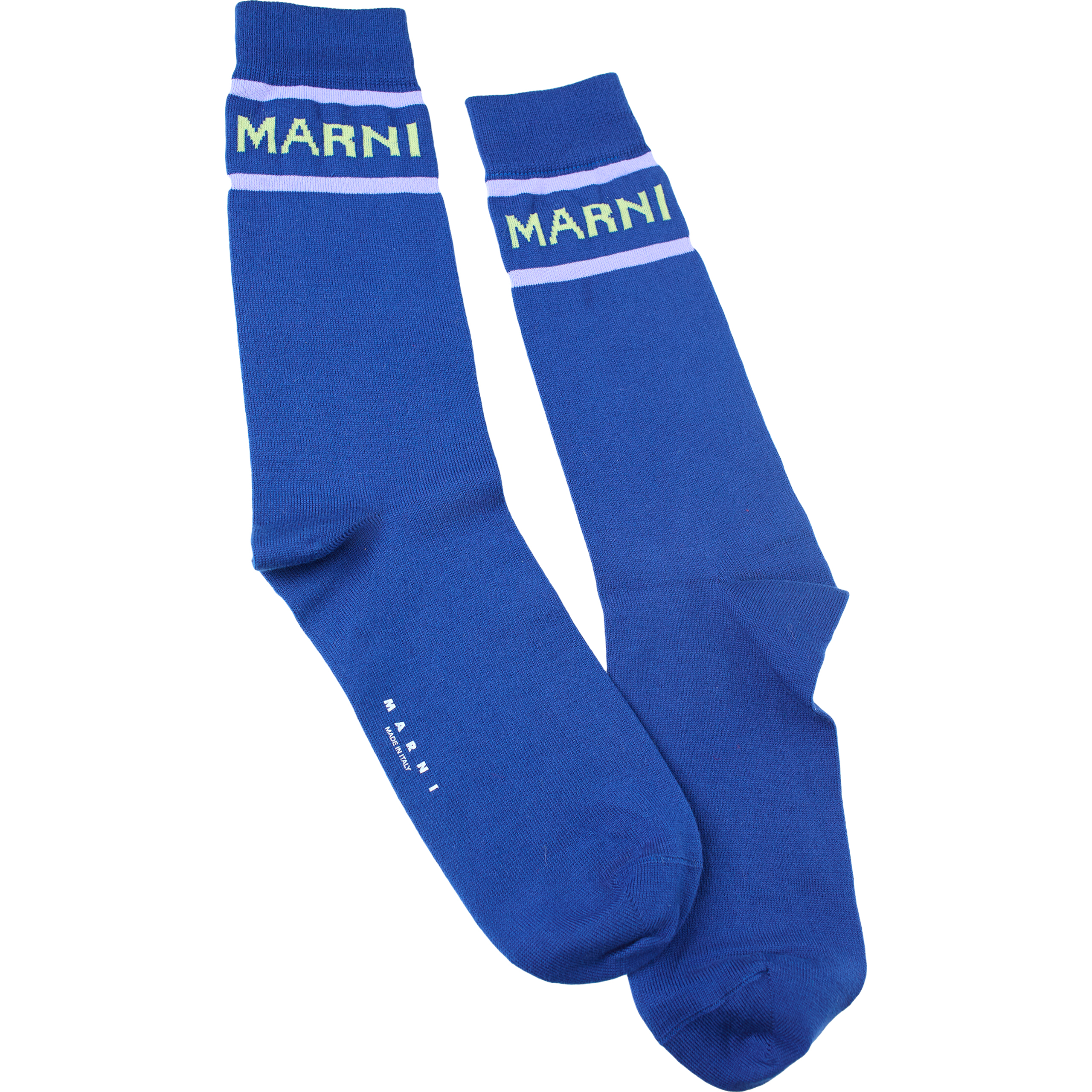 Синие носки с логотипом Marni SKZC0088Q0/UFC112/00B56, размер M