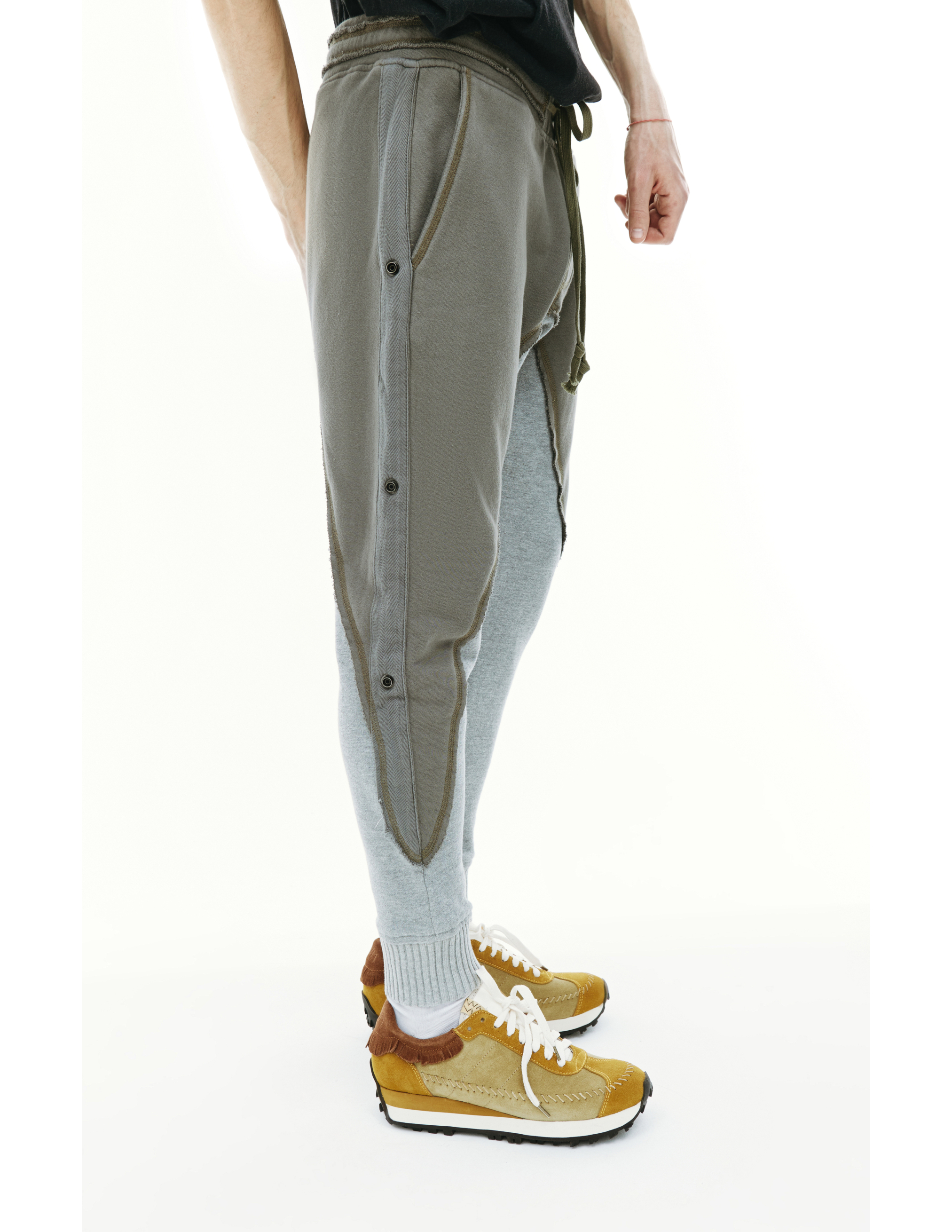 Комбинированные брюки Greg Lauren EM236/0040, размер 3 EM236/0040 - фото 5