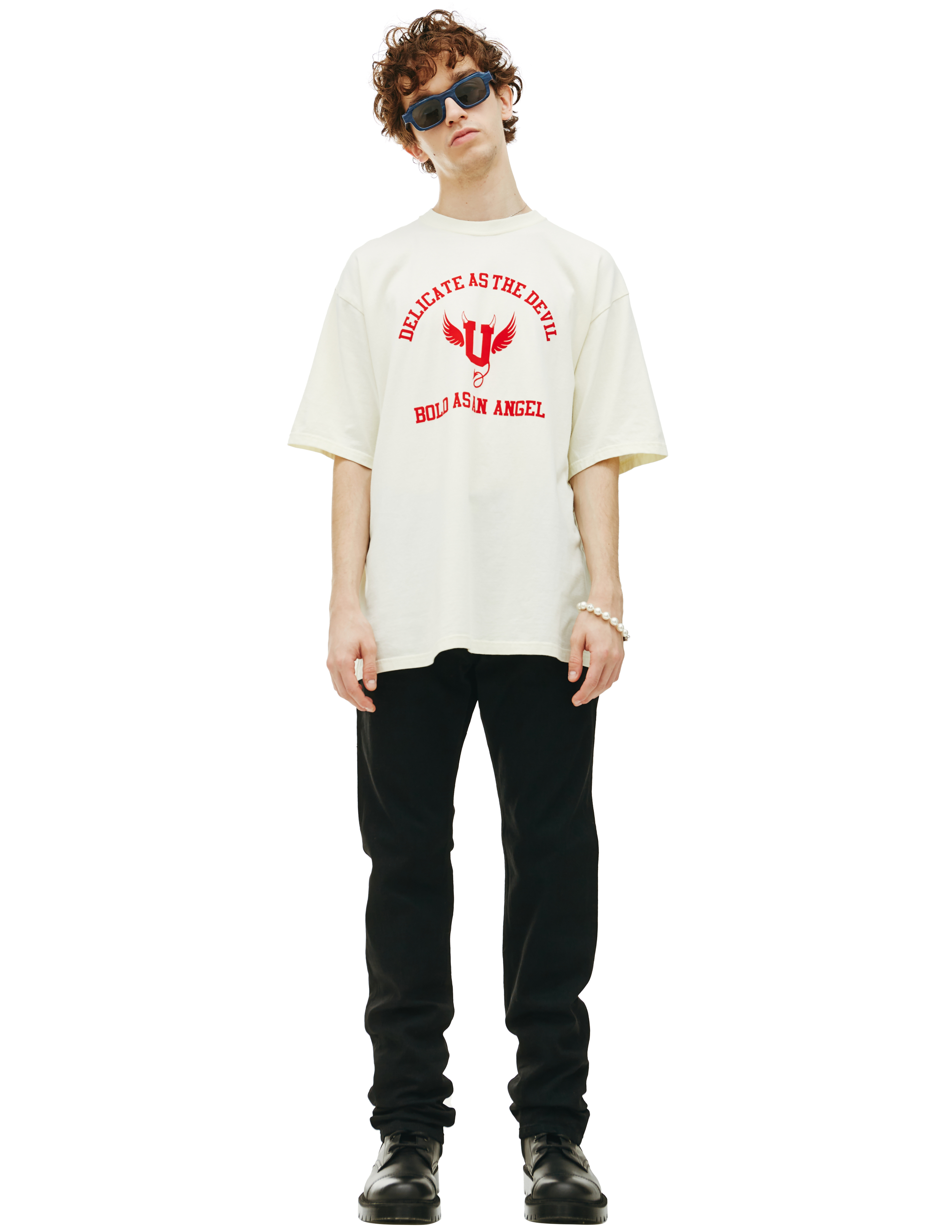 Хлопковая футболка с принтом Undercover UC2B3803, размер 5;4 - фото 1