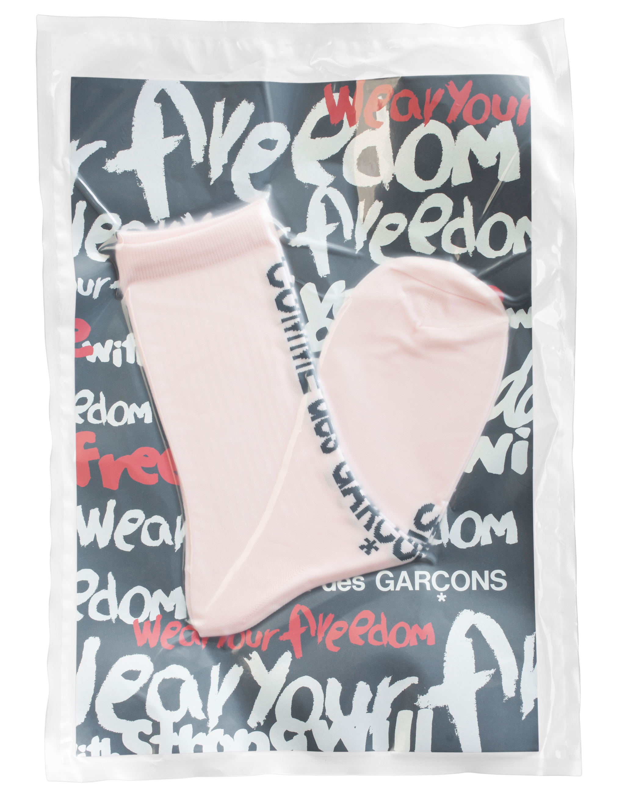 Розовые носки с логотипом Comme des Garcons GI-K504-051-4, размер M;S - фото 1