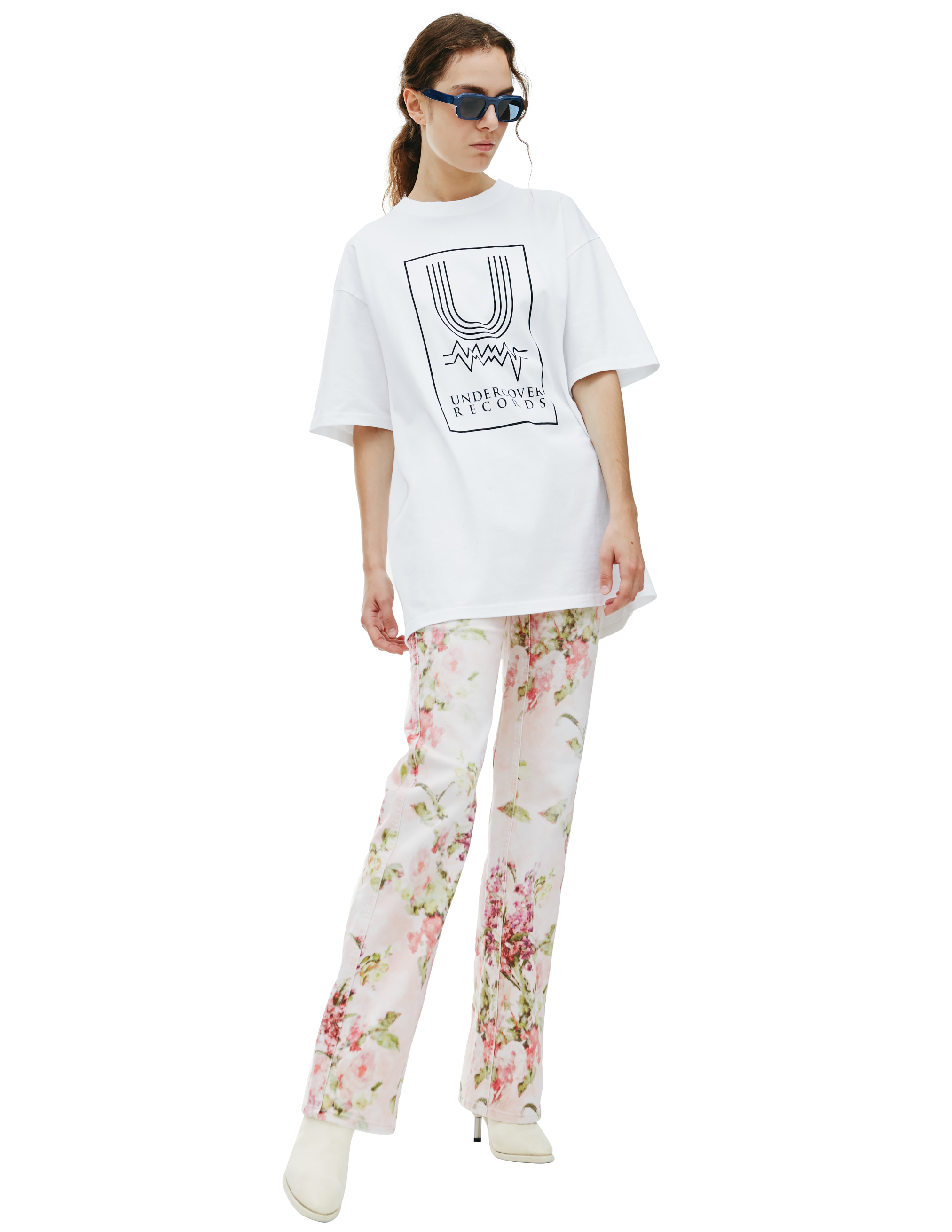 Белая футболка Undercover Records Undercover UC2B9805/3/WHITE, размер 4;3