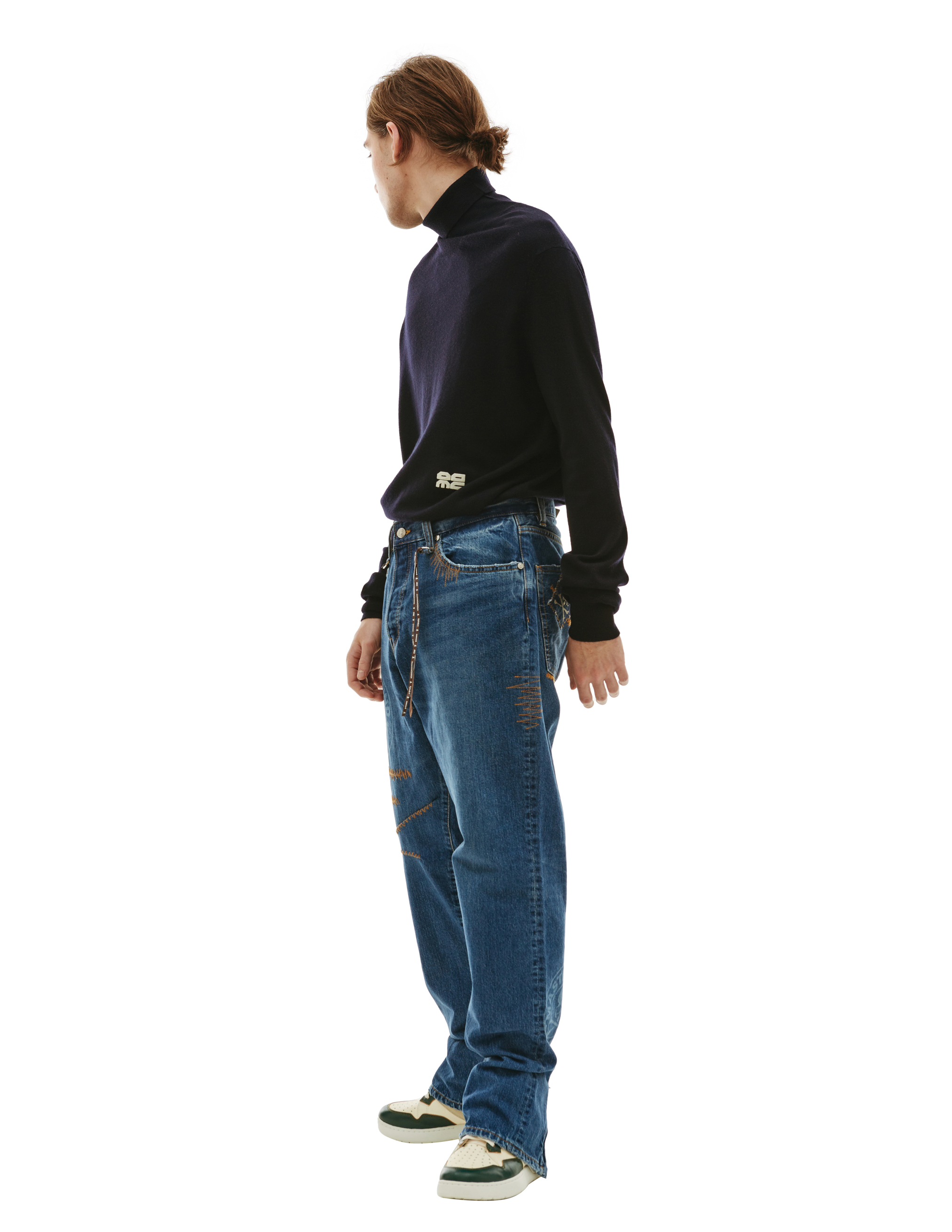 Прямые джинсы с молниями - Mastermind WORLD MJ22E09/PA019 Фото 3