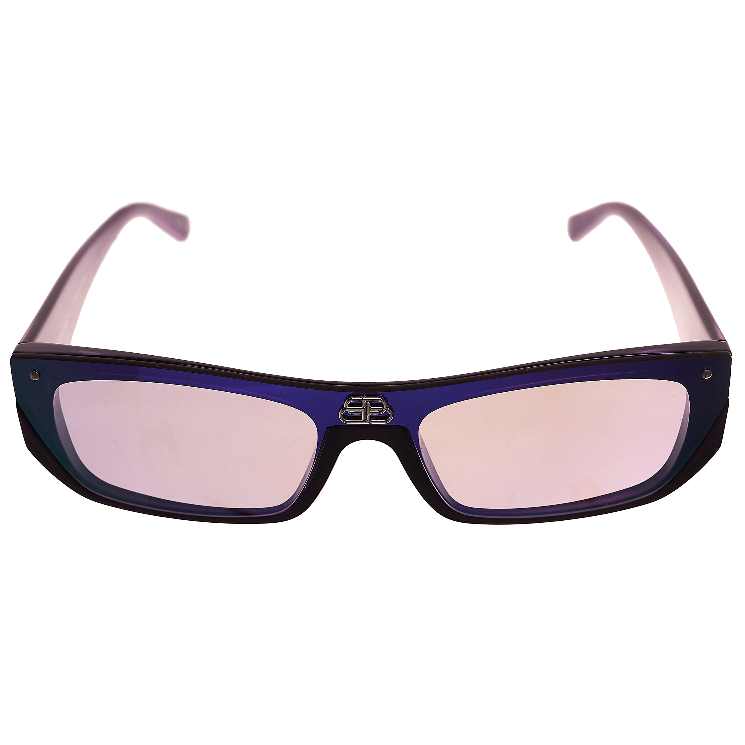 Фиолетовые очки с логотипом Balenciaga 609370/T0003/5067, размер One Size 609370/T0003/5067 - фото 1