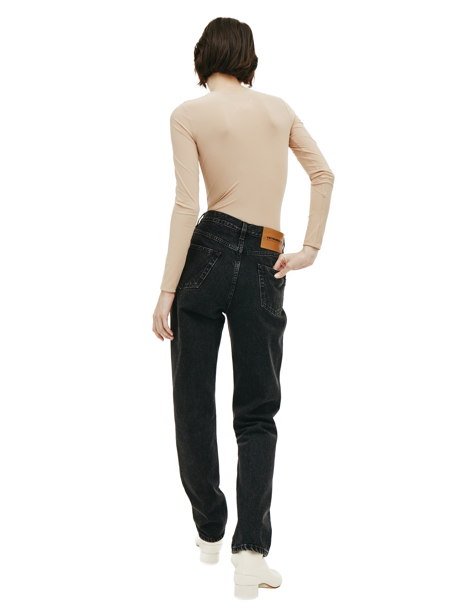 Черные джинсы с высокой посадкой Vetements WE51PA140B/2803, размер L;M WE51PA140B/2803 - фото 3