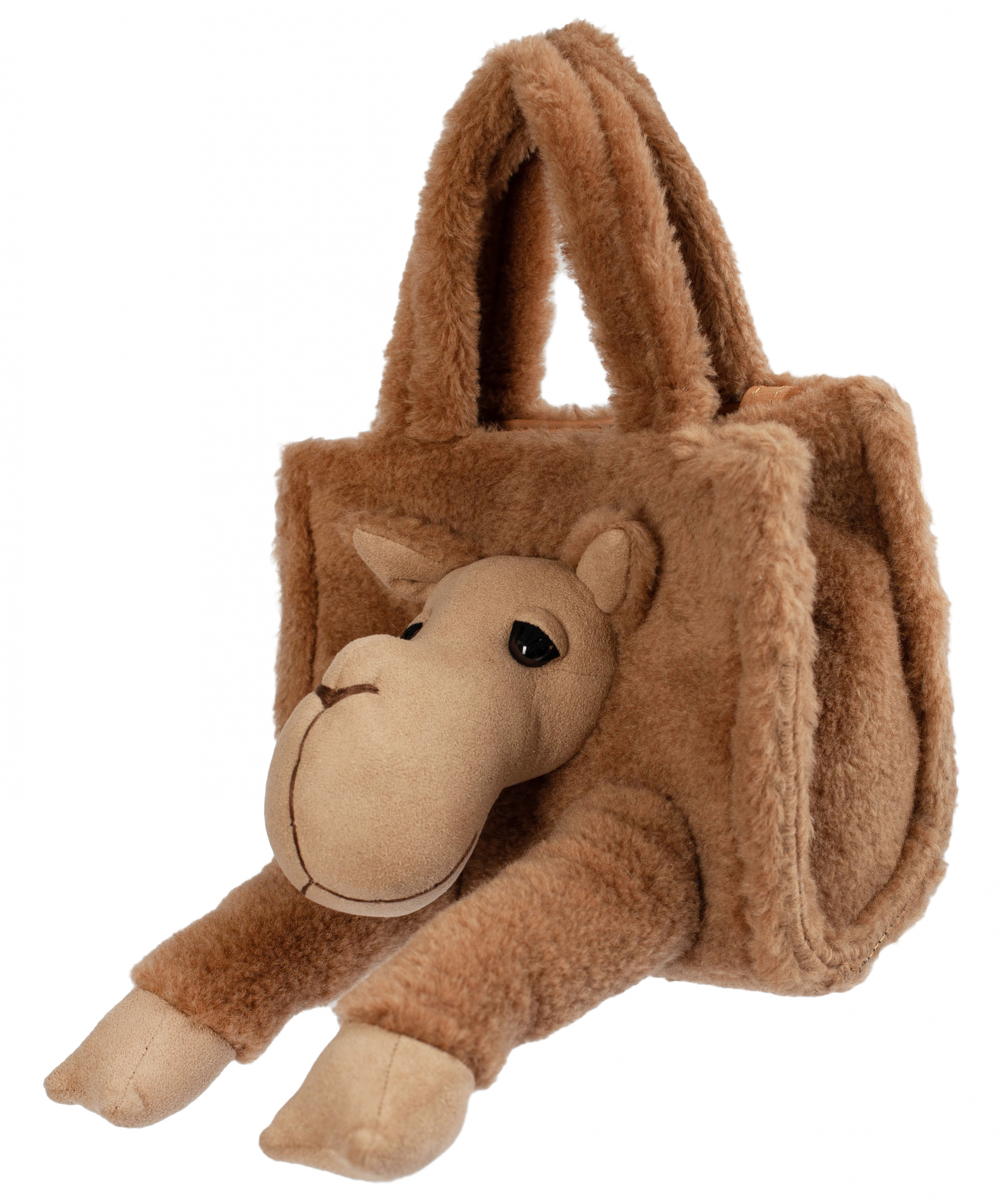 Бежевая сумка с пришитой игрушкой Doublet 21AW05BG29/camel, размер S 21AW05BG29/camel - фото 1