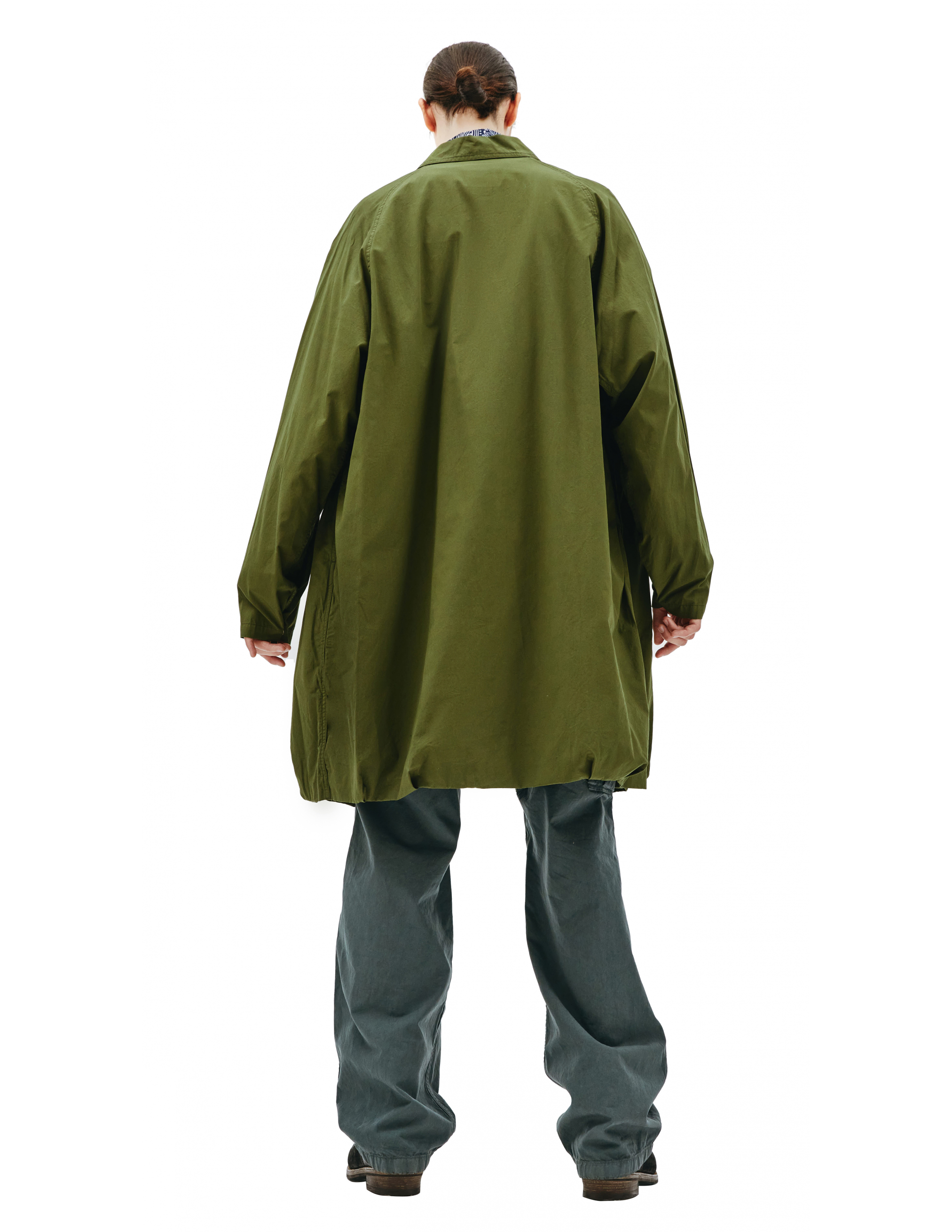 Пальто из хлопка с накладным карманом - Visvim 0121205013027/olive Фото 4