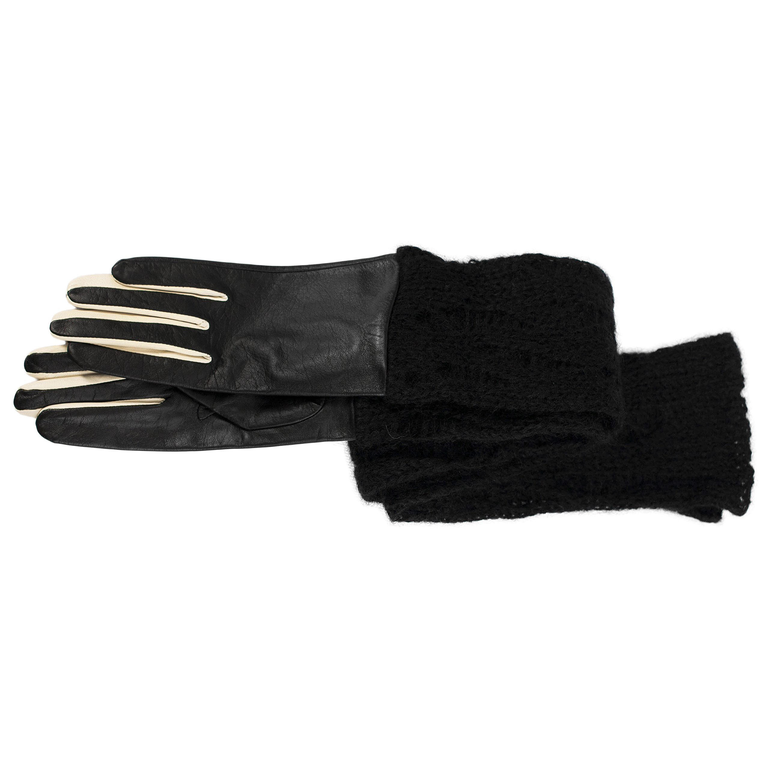 Высокие перчатки с шерстяным рукавом Yohji Yamamoto FR-W04-866-1, размер 2 - фото 3