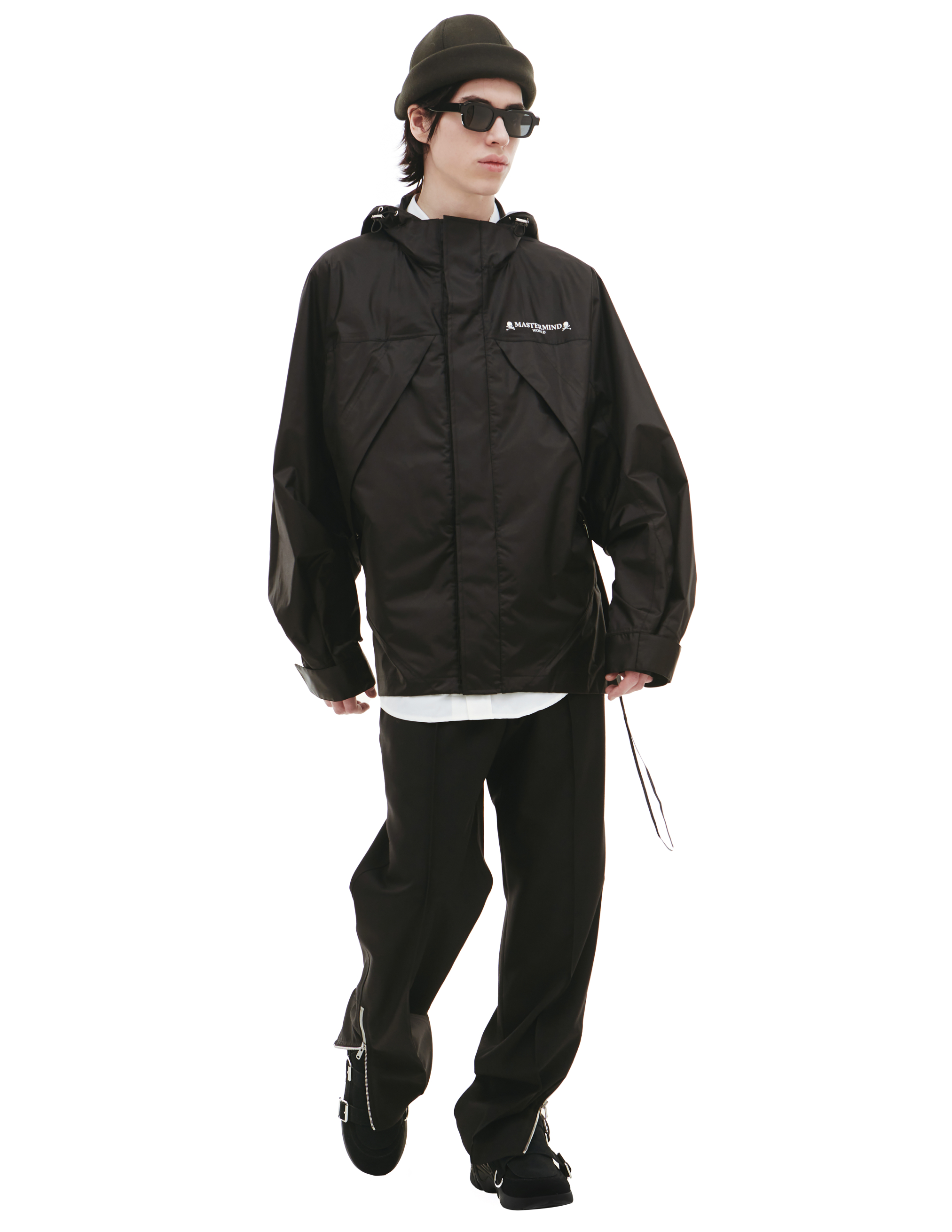 Нейлоновая куртка с логотипом Mastermind WORLD MW22S08/BL015/502, размер L