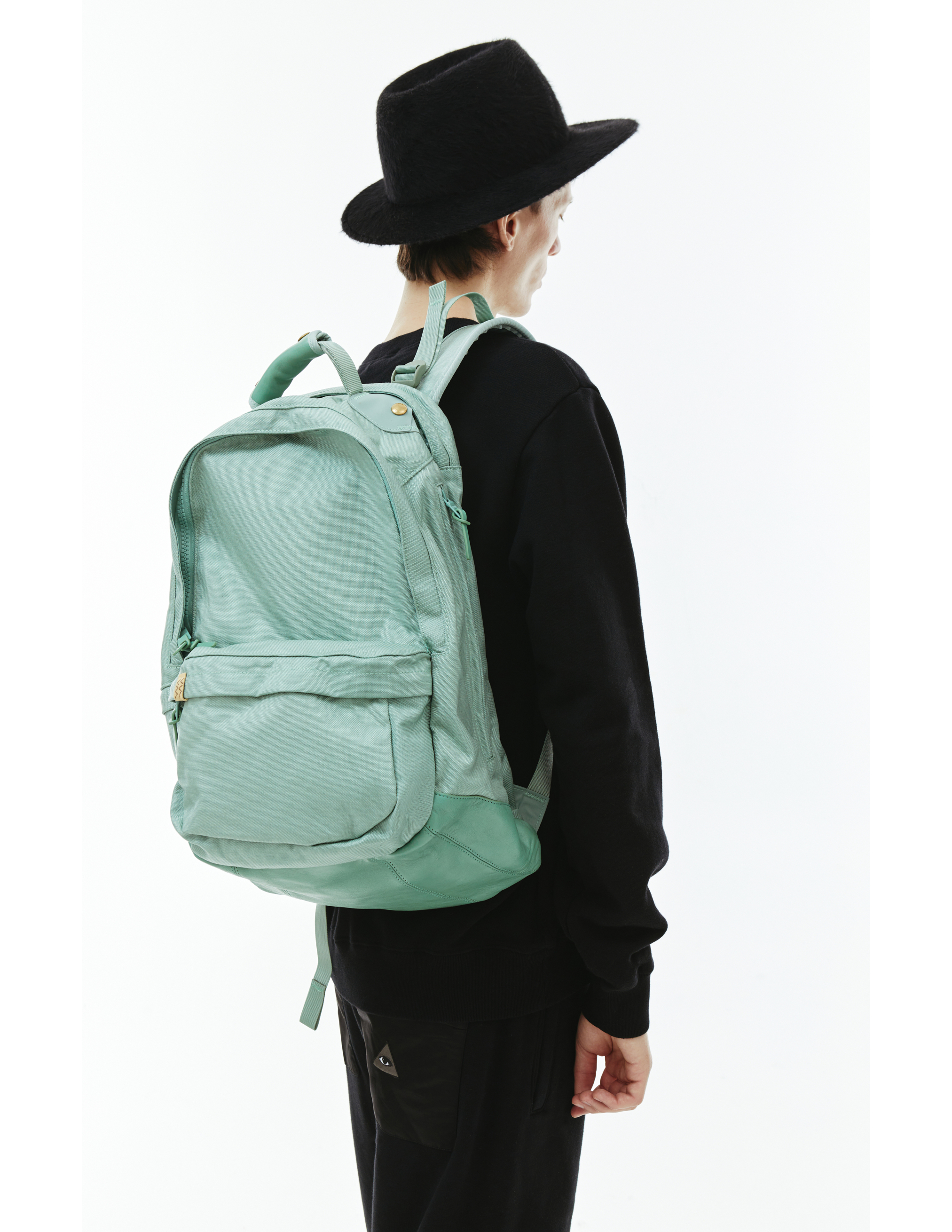 Рюкзак с кожаной отделкой visvim 0122203003028/ltgreen, размер One Size 0122203003028/ltgreen - фото 5