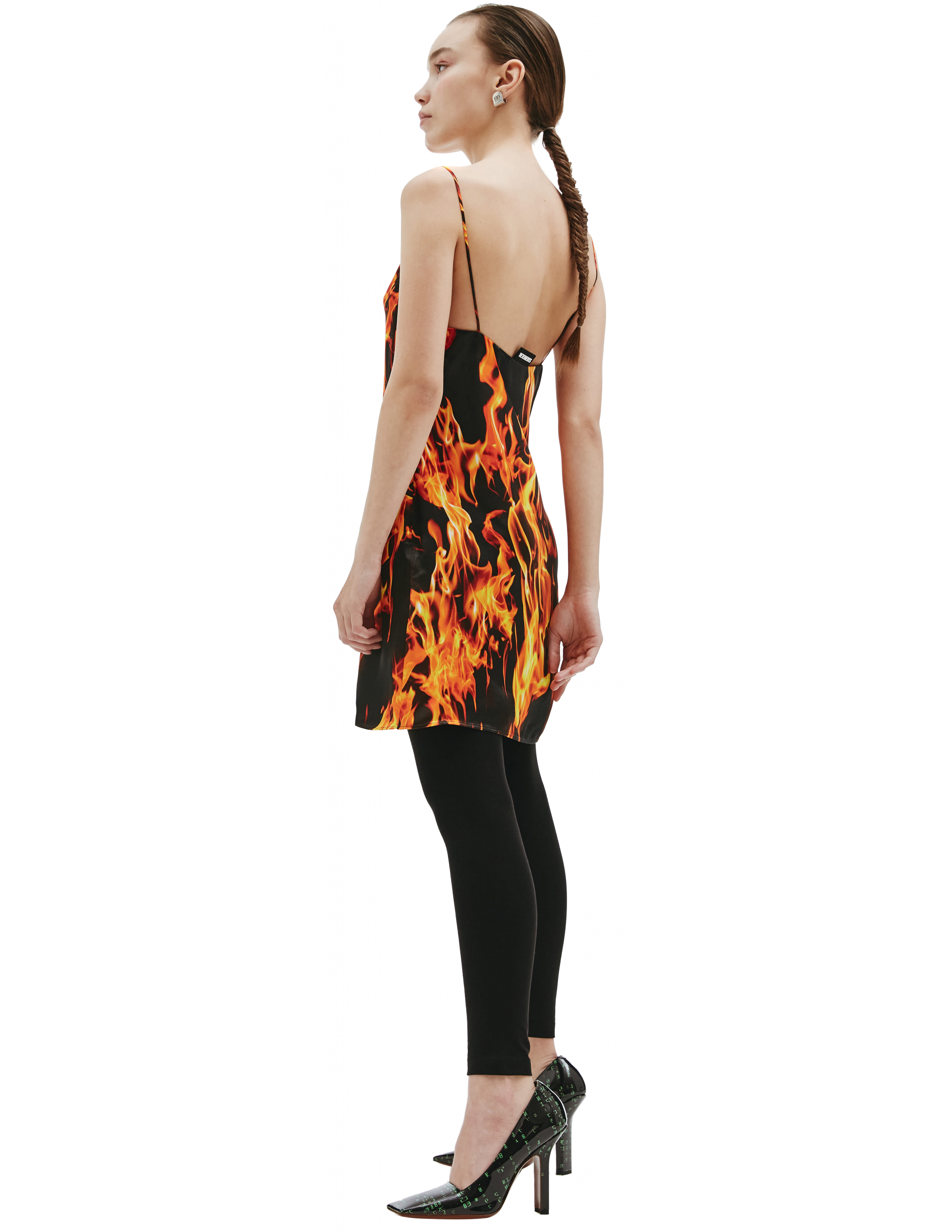 Платье-комбинация с пламенем VETEMENTS WE52DR260F/2657, размер S;L WE52DR260F/2657 - фото 2