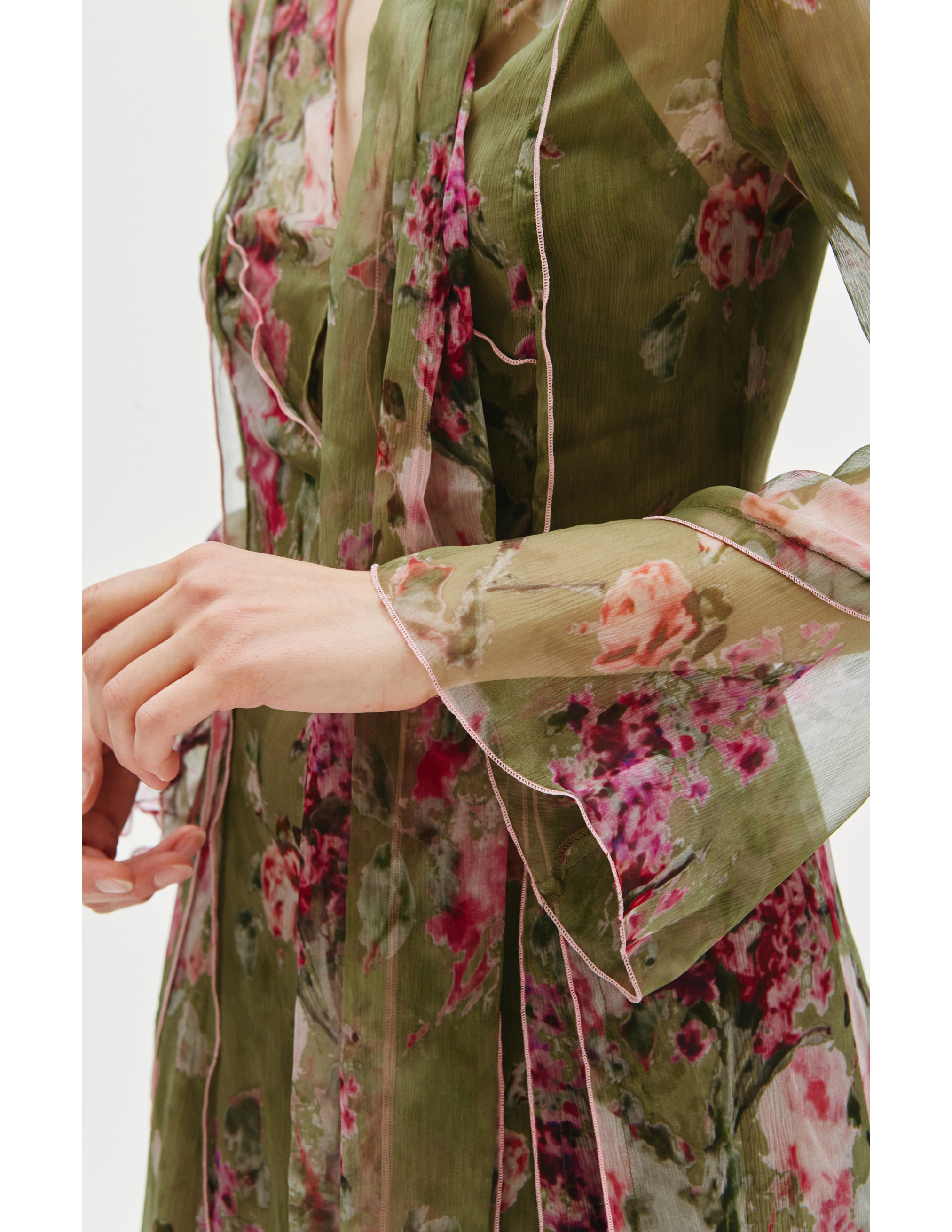Шелковое платье с цветочным принтом Blumarine 232/2A114A/F4973, размер 38;40 232/2A114A/F4973 - фото 5